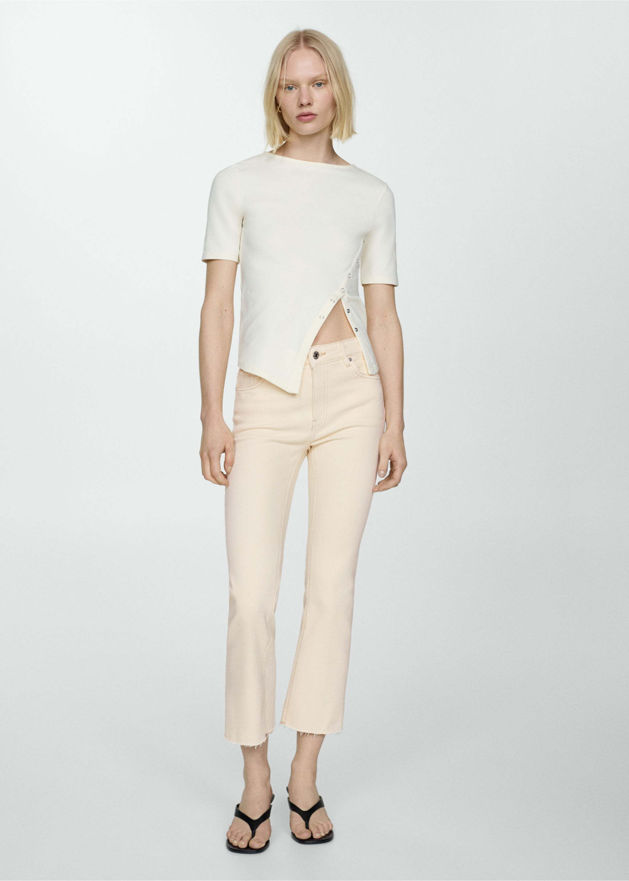 Sienna flared cropped jeans - General plane