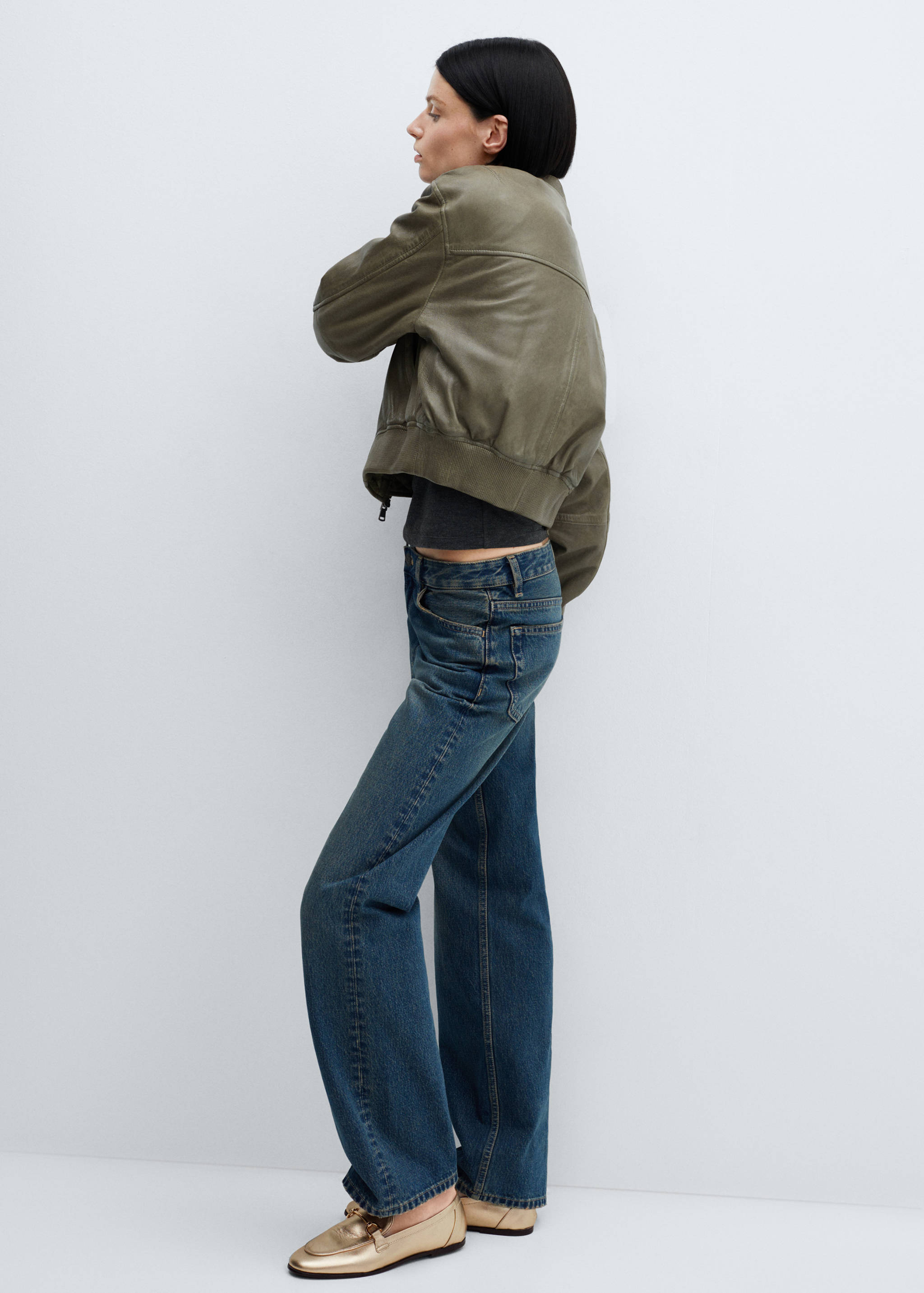 Leather loafers with metallic detail - General plane