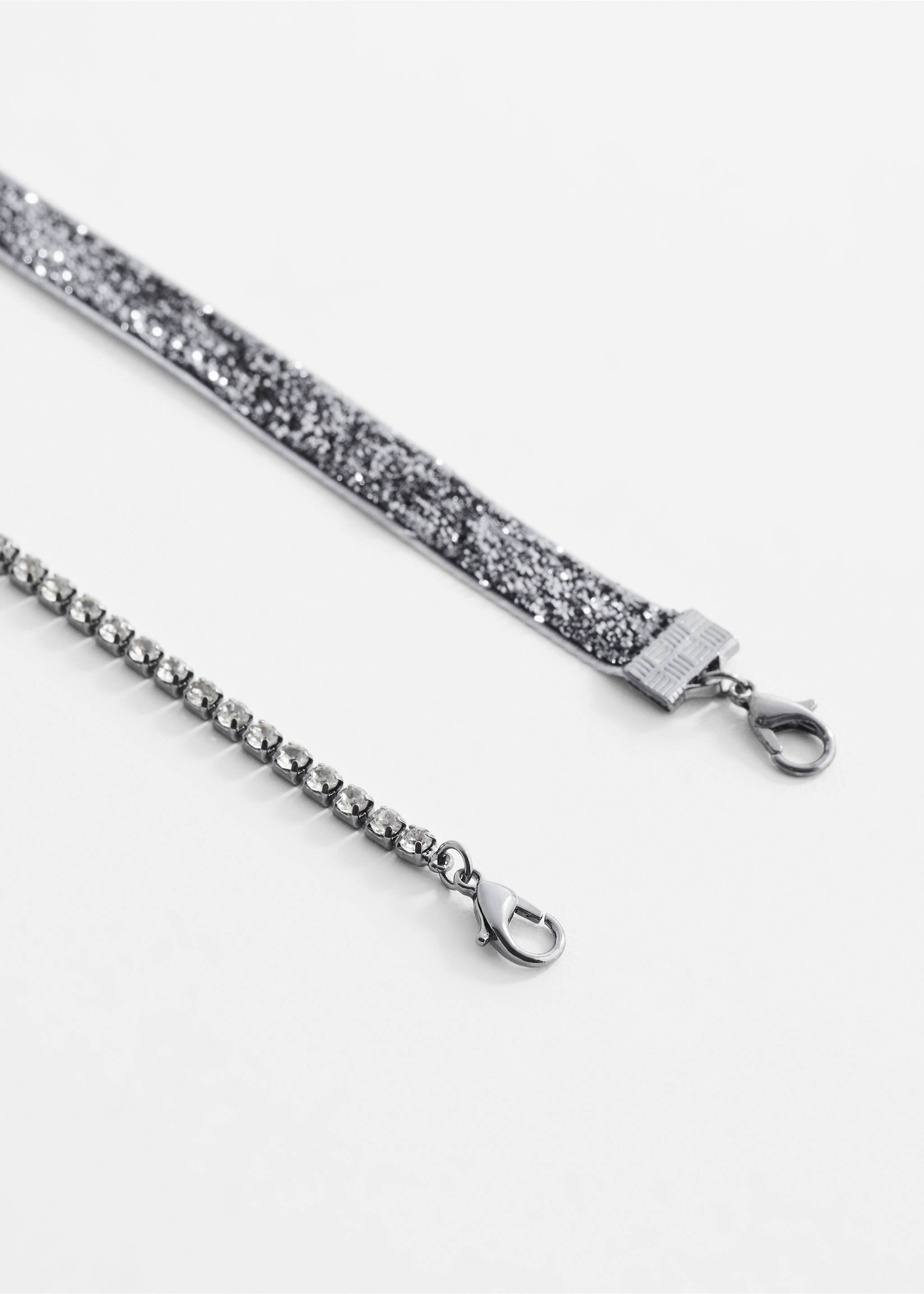 2 chokers pack - Medium plane, Silver. Ref: 67000433-00.