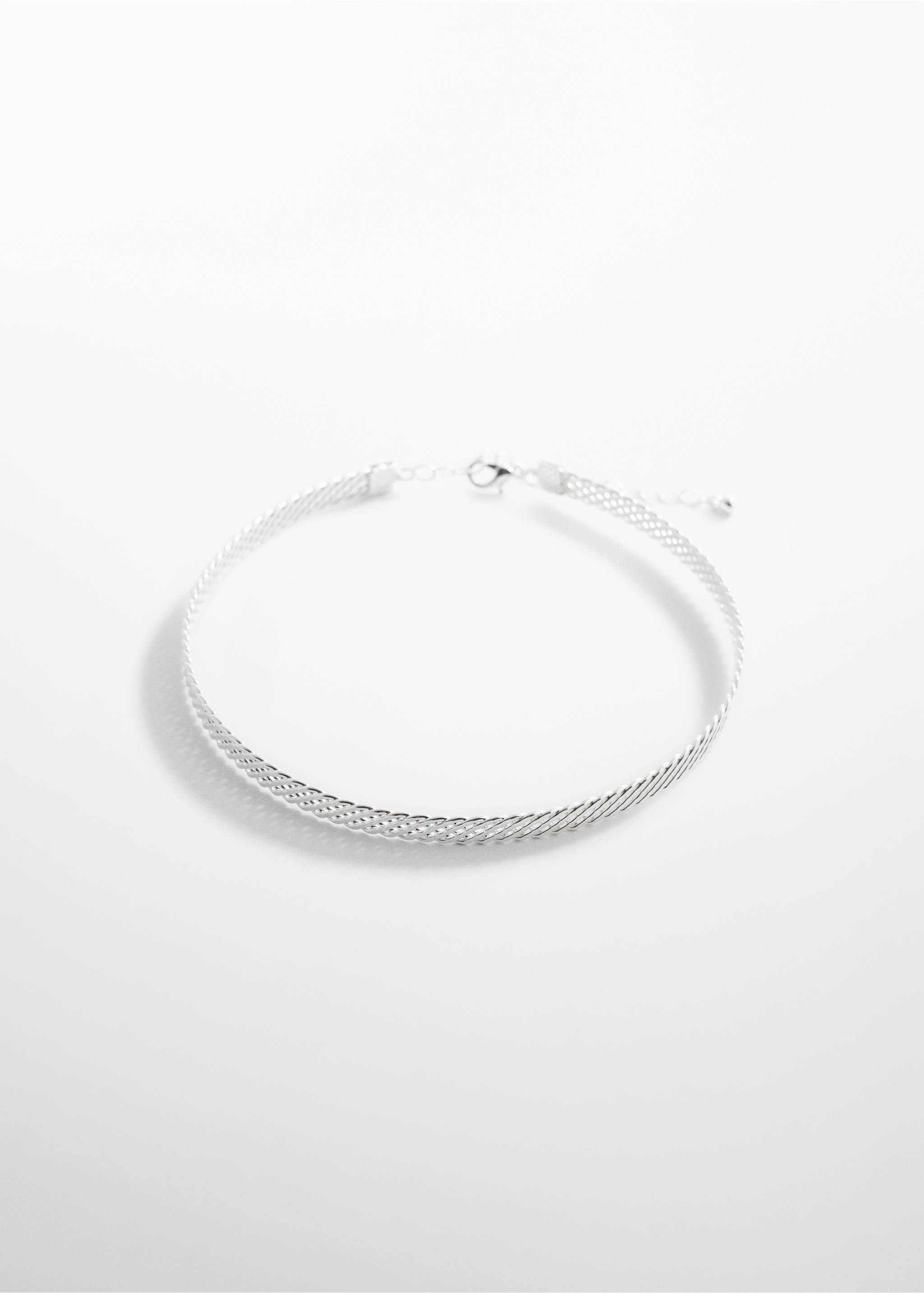 Choker-Halsband in Flechtoptik - Artikel ohne Model, Silber. Ref: 67000434-00.