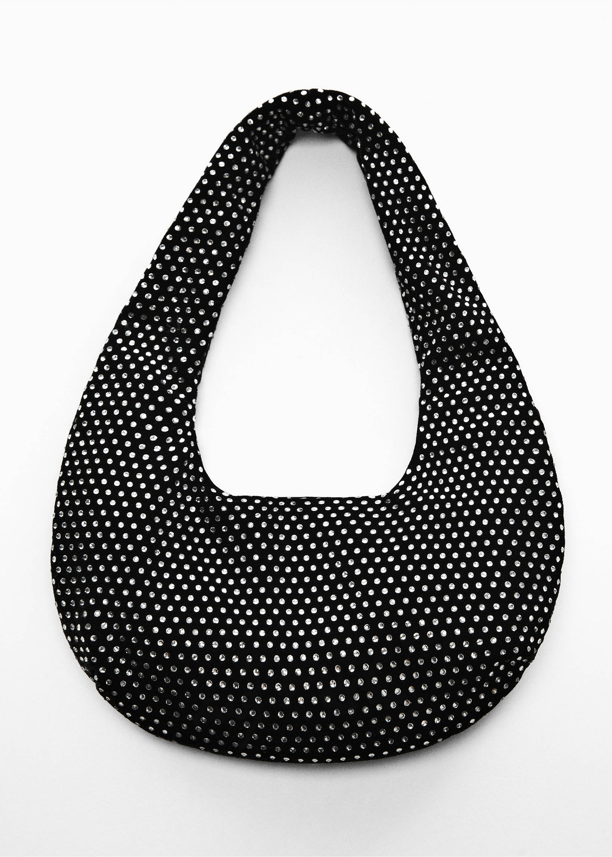 Strassbesetzte Samttasche - Detail des Artikels 5, Schwarz. Ref: 67000444-00.