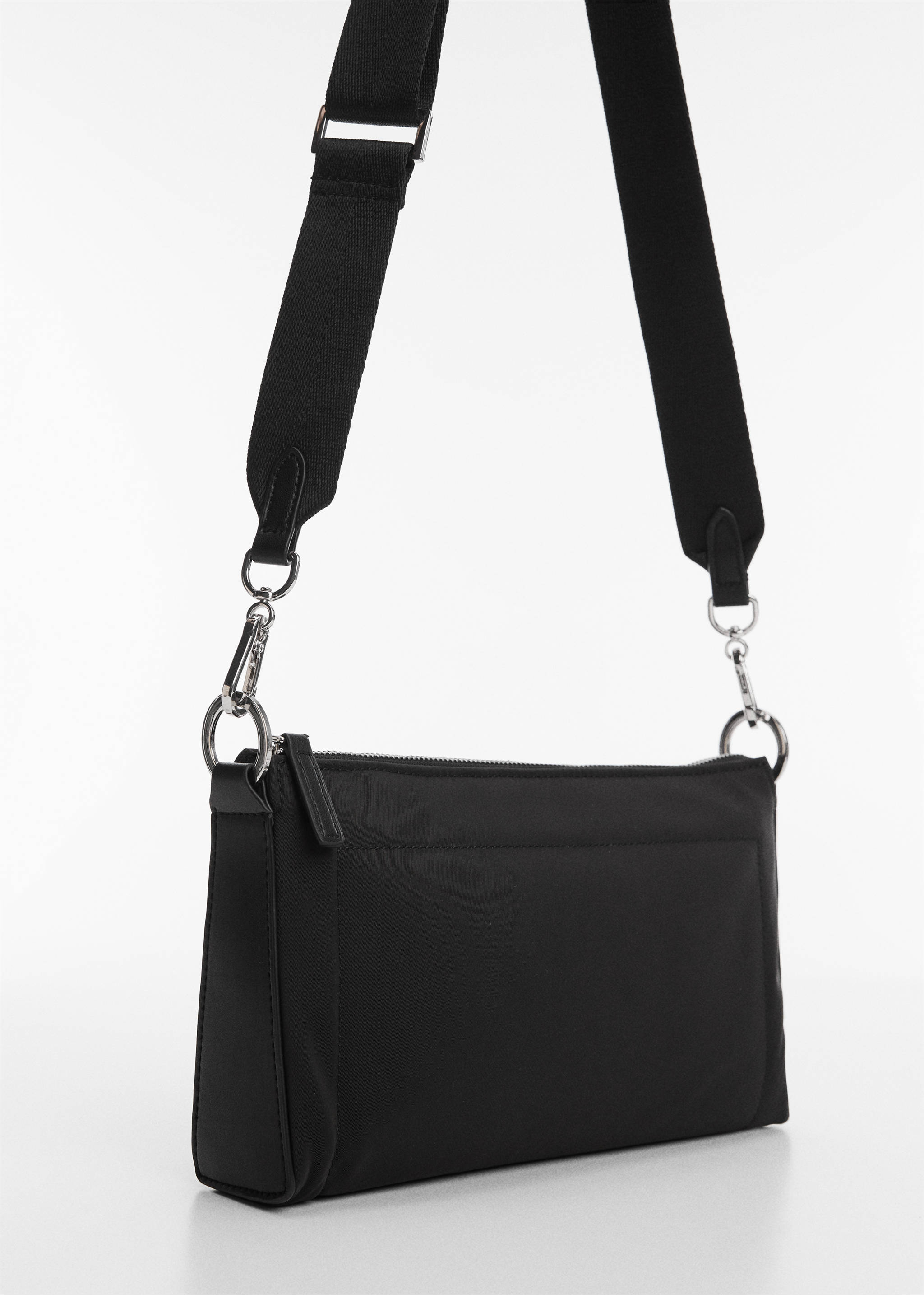 Shoulder bag with short handle - Medium plane, Black. Ref: 67000450-00.