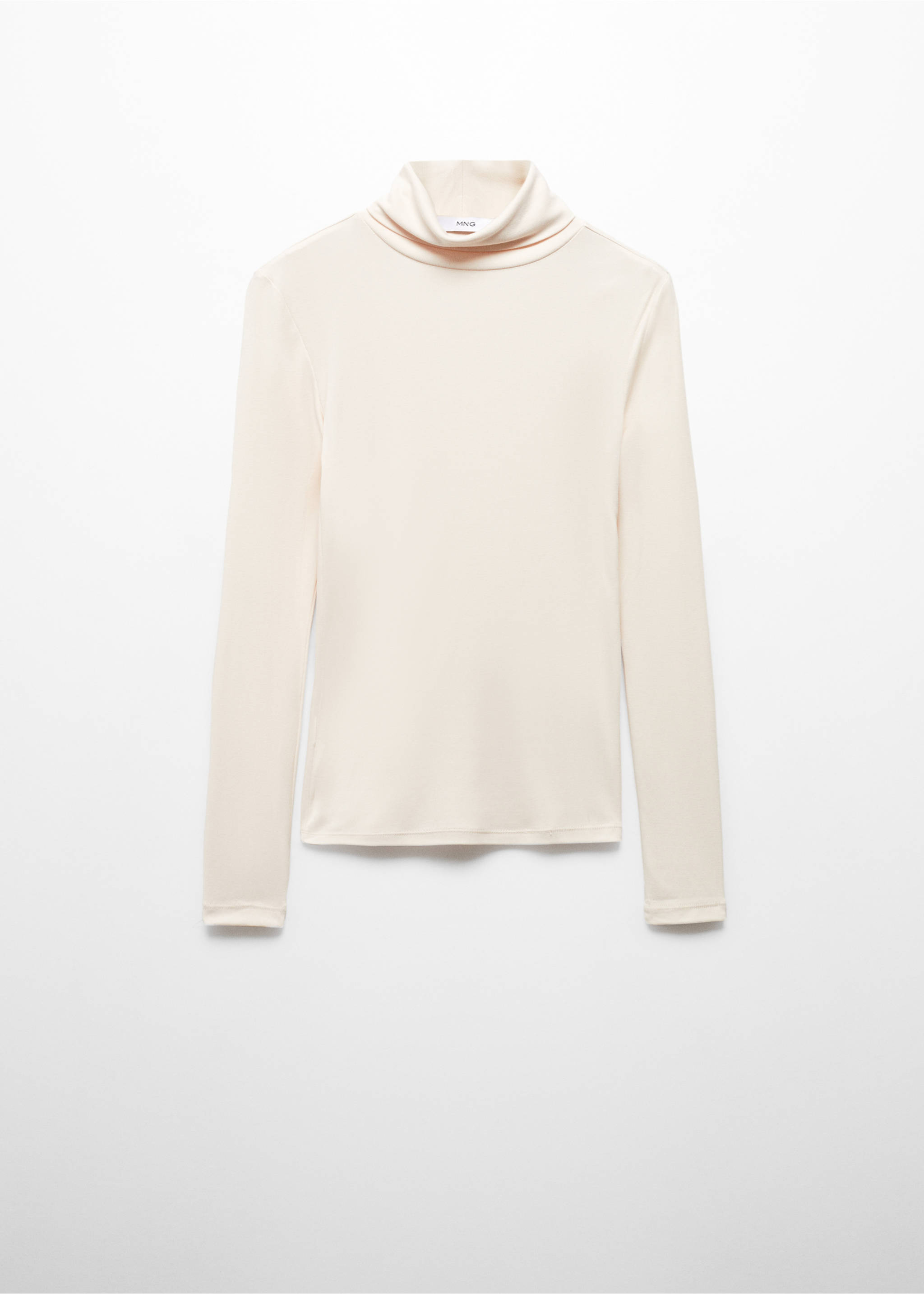 Modal turtleneck t-shirt - Article without model, Off White. Ref: 67000462-00.