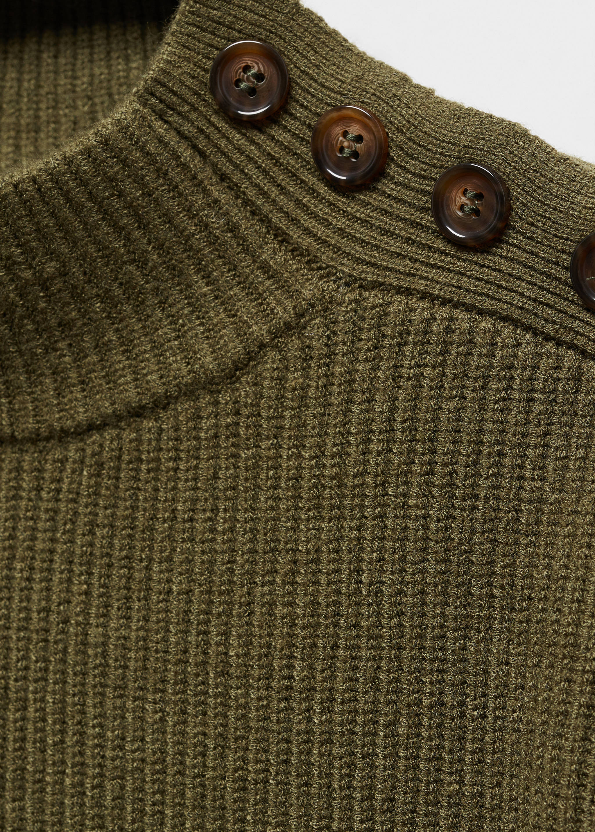 Shouder buttons ribbed sweater - Details of the article 8