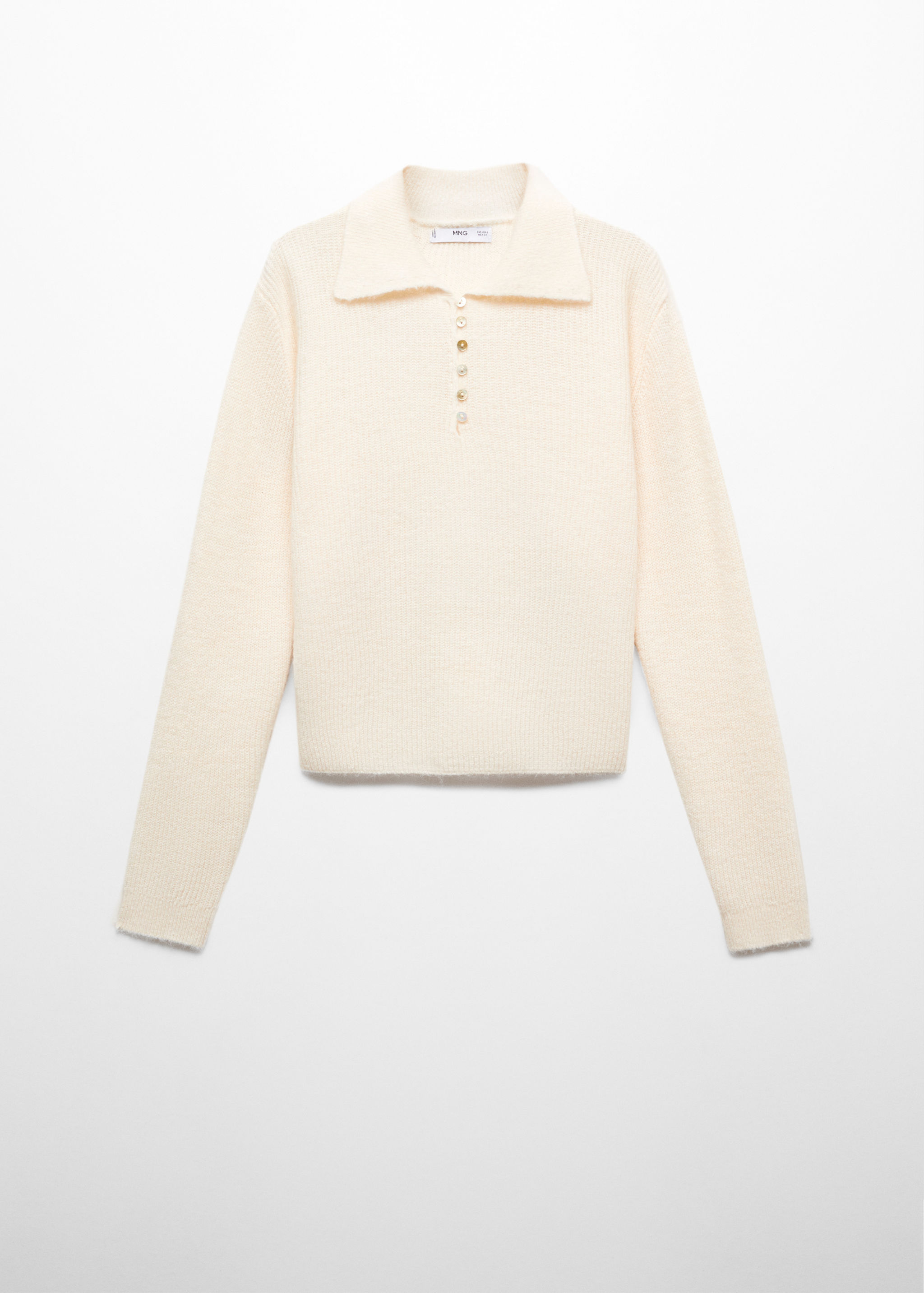 Knitted polo-neck sweater - Article without model