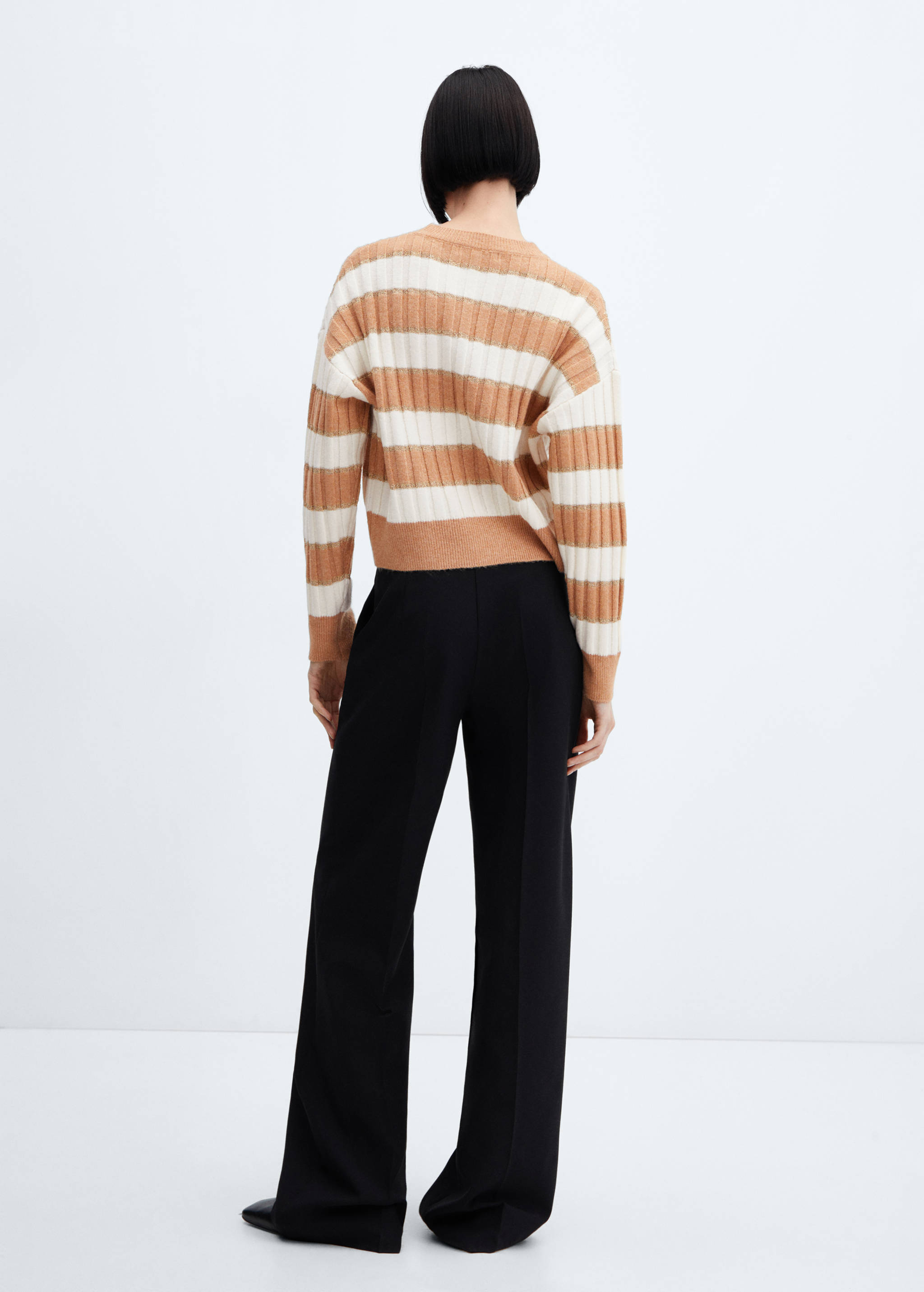 Lurex details striped sweater - Reverse of the article