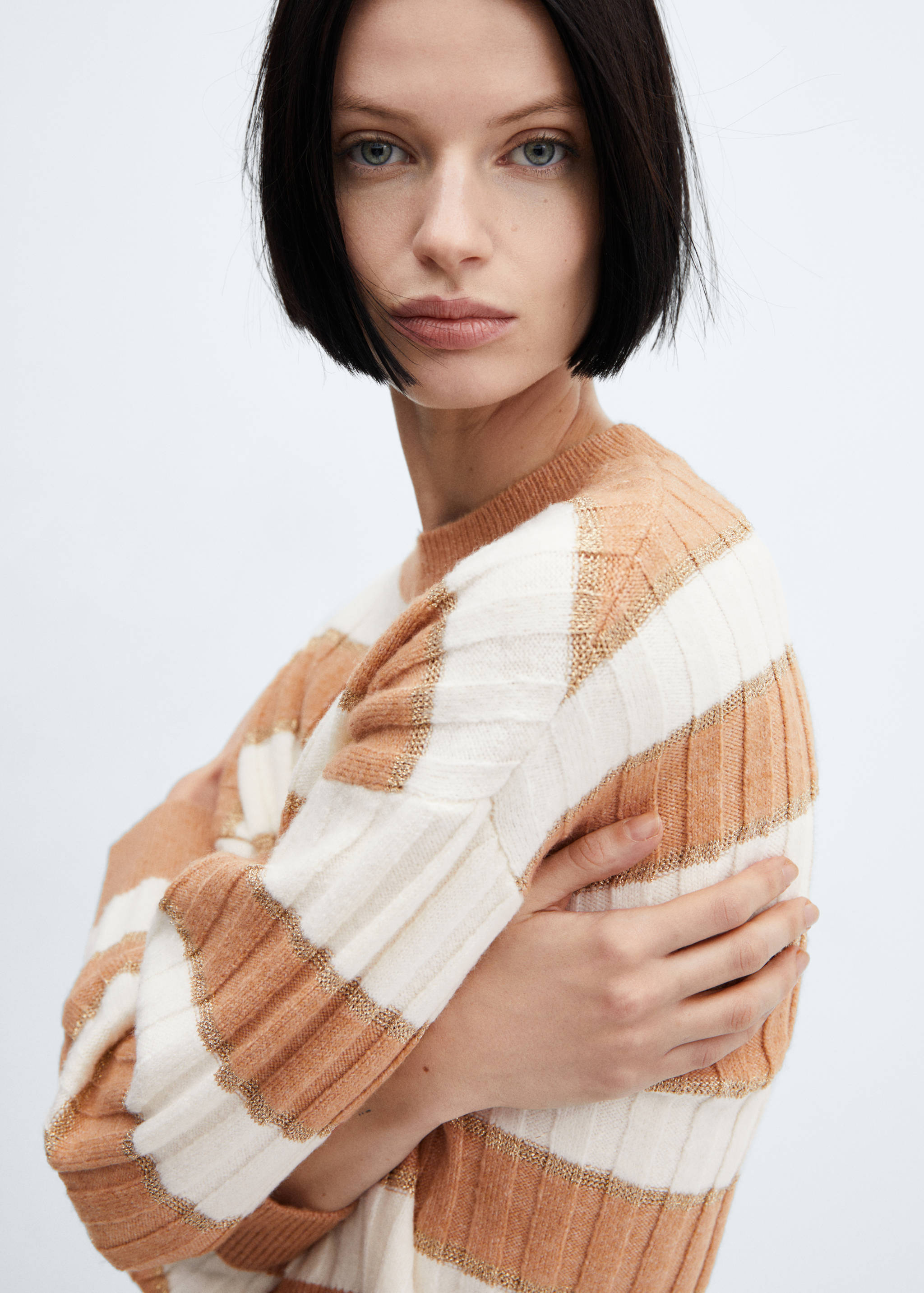 Lurex details striped sweater - Details of the article 1