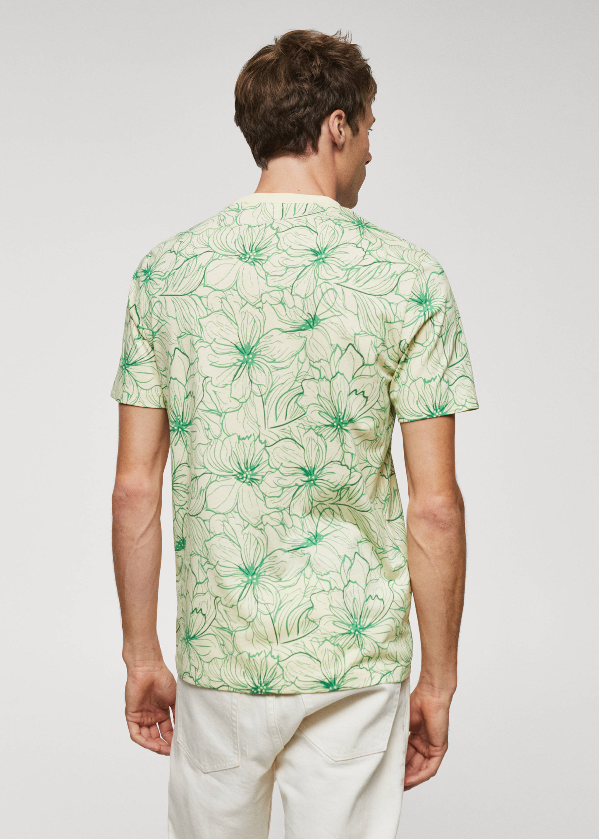 Floral print T-shirt - Reverse of the article