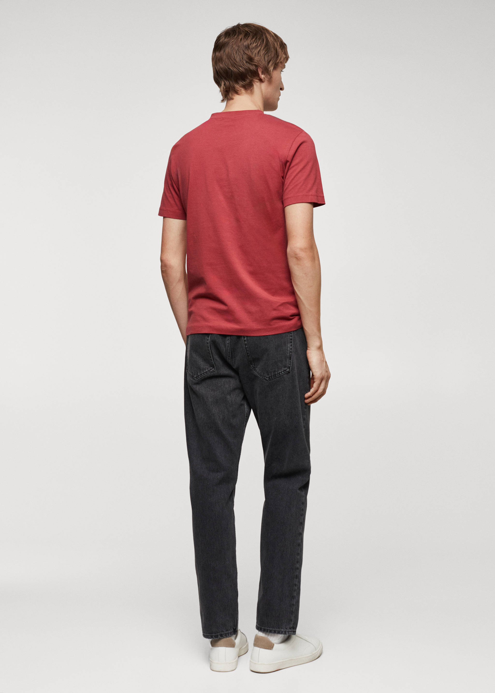 T-shirt col V 100 % coton - Verso de l’article