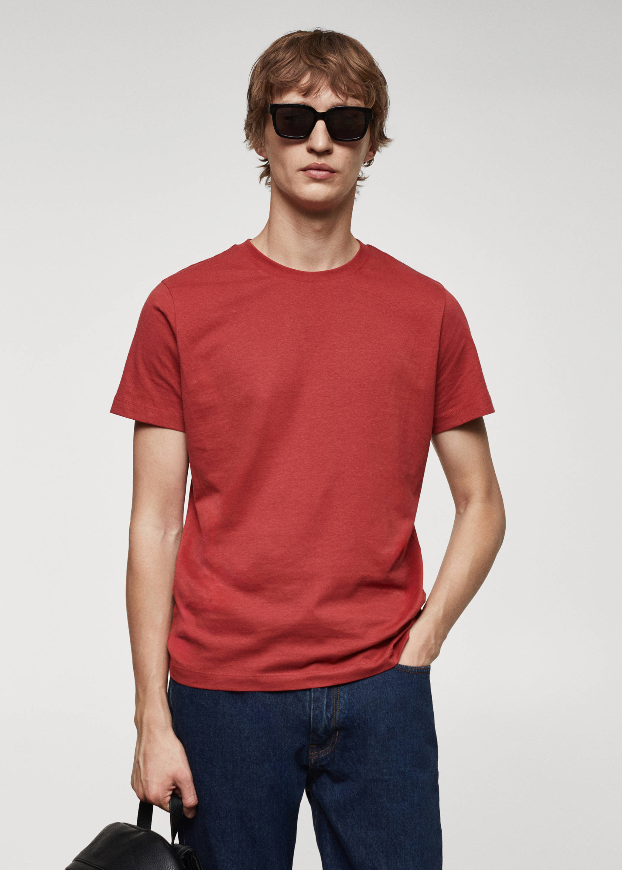 100% cotton slim-fit t-shirt - Medium plane