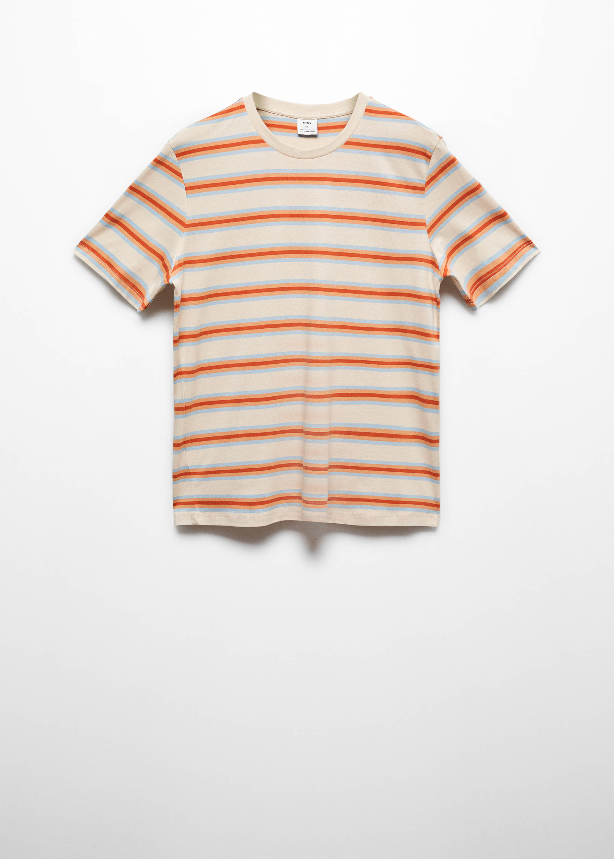 Striped 100% cotton t-shirt - Article without model
