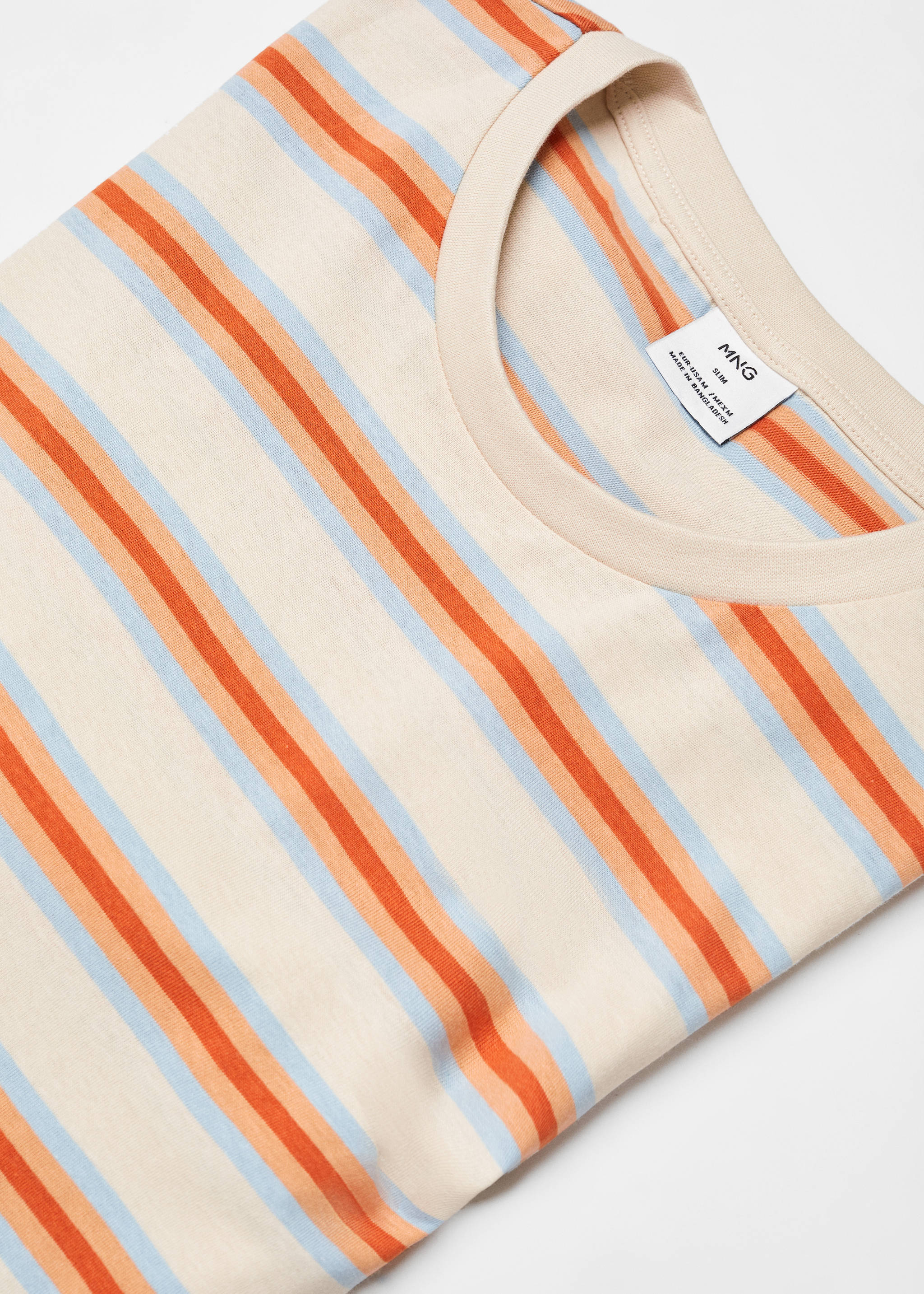 Striped 100% cotton t-shirt - Details of the article 8