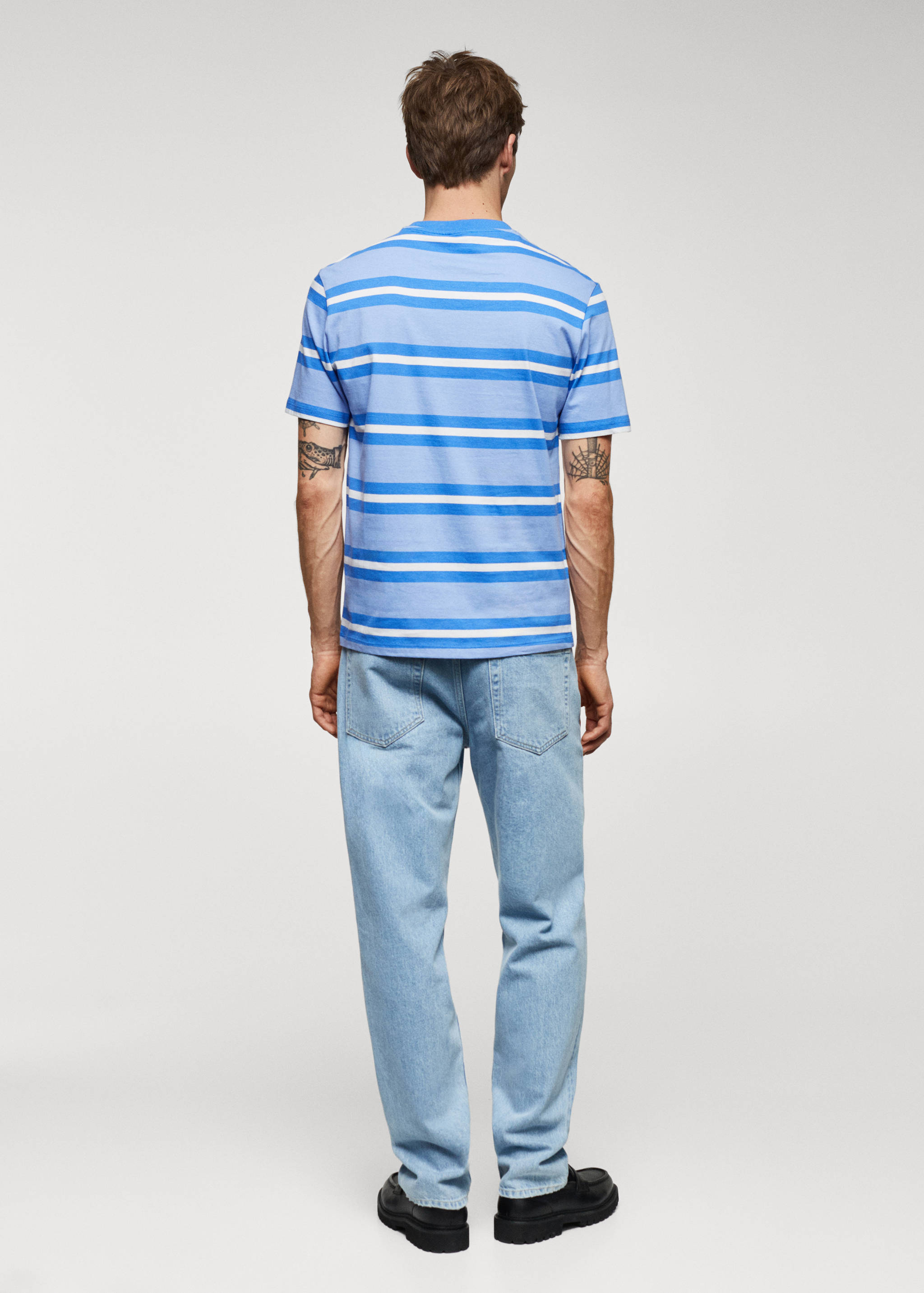 Striped 100% cotton t-shirt - Details of the article 2
