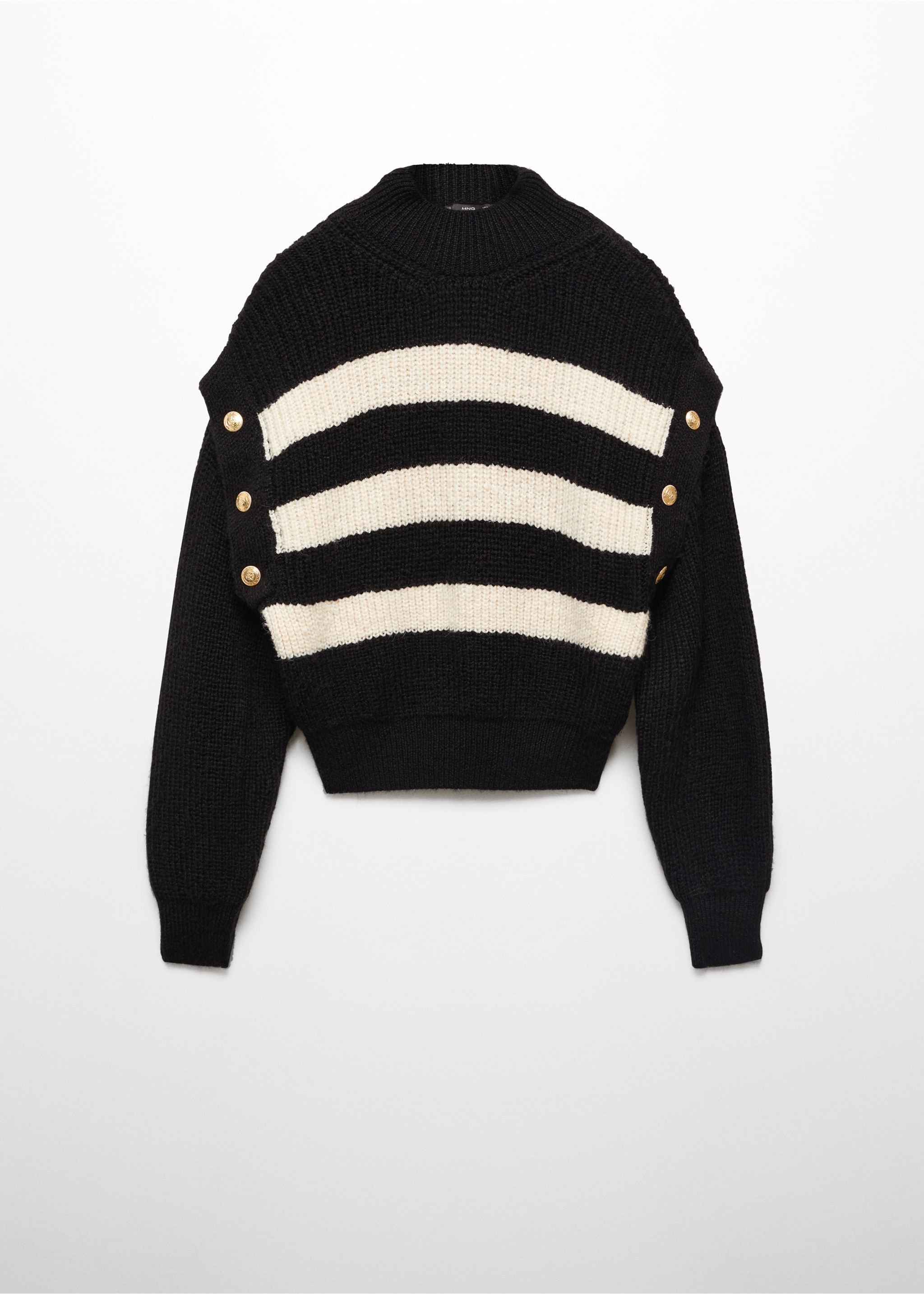 Buttoned striped sweater - Article without model