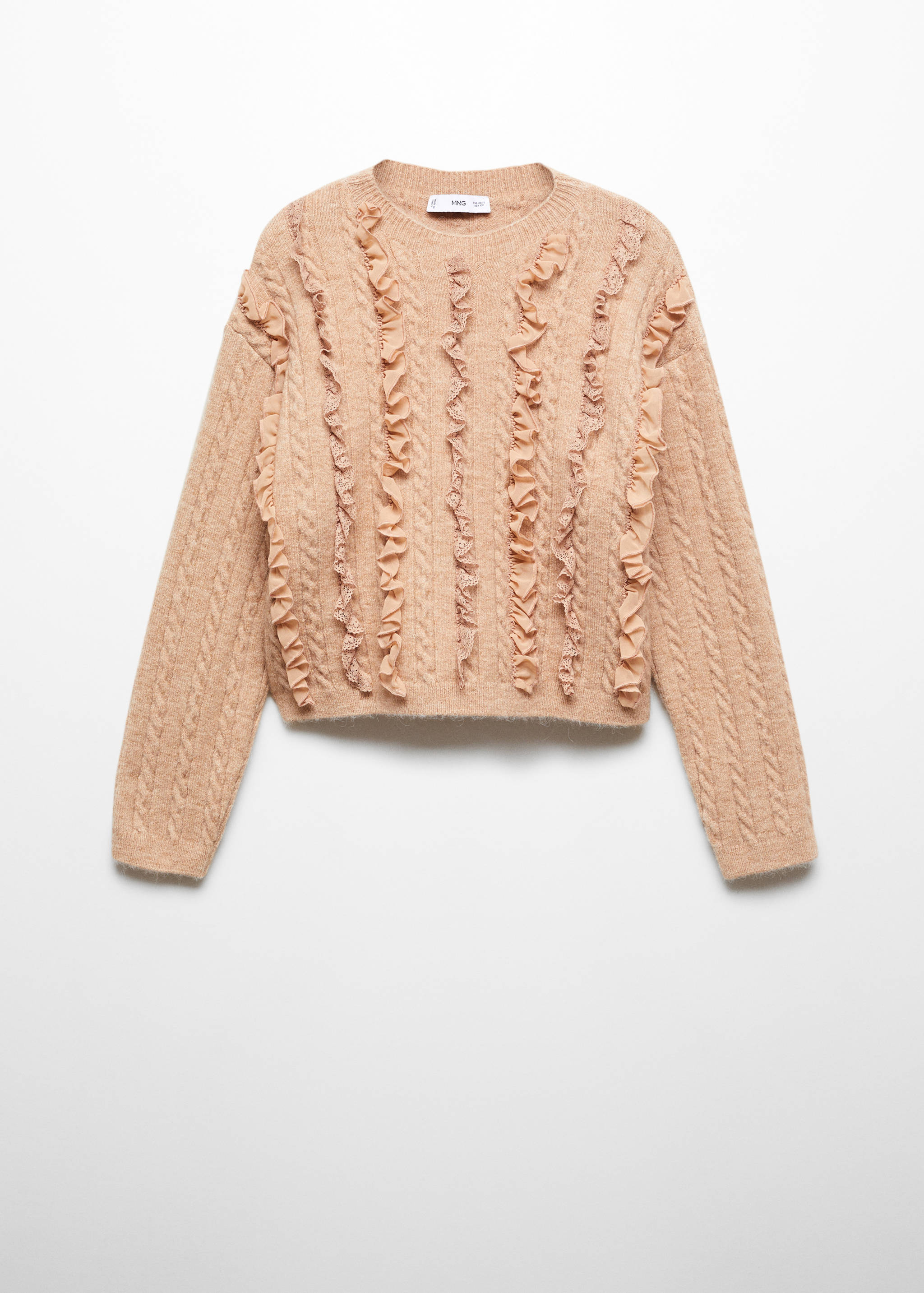 Rüschenpullover in Cropped-Länge - Artikel ohne Model