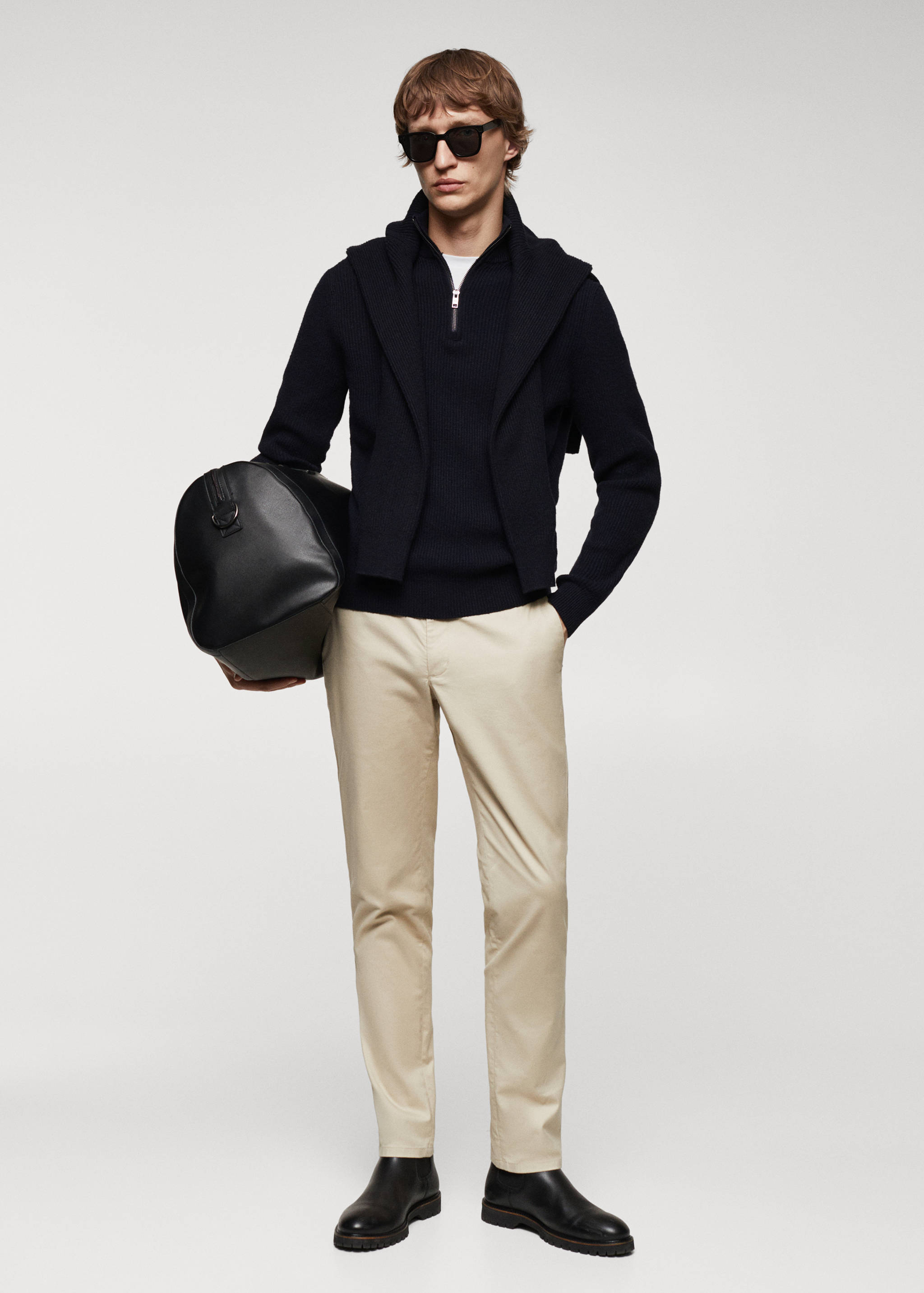 Pantalons xinesos slim fit sarja - Pla general