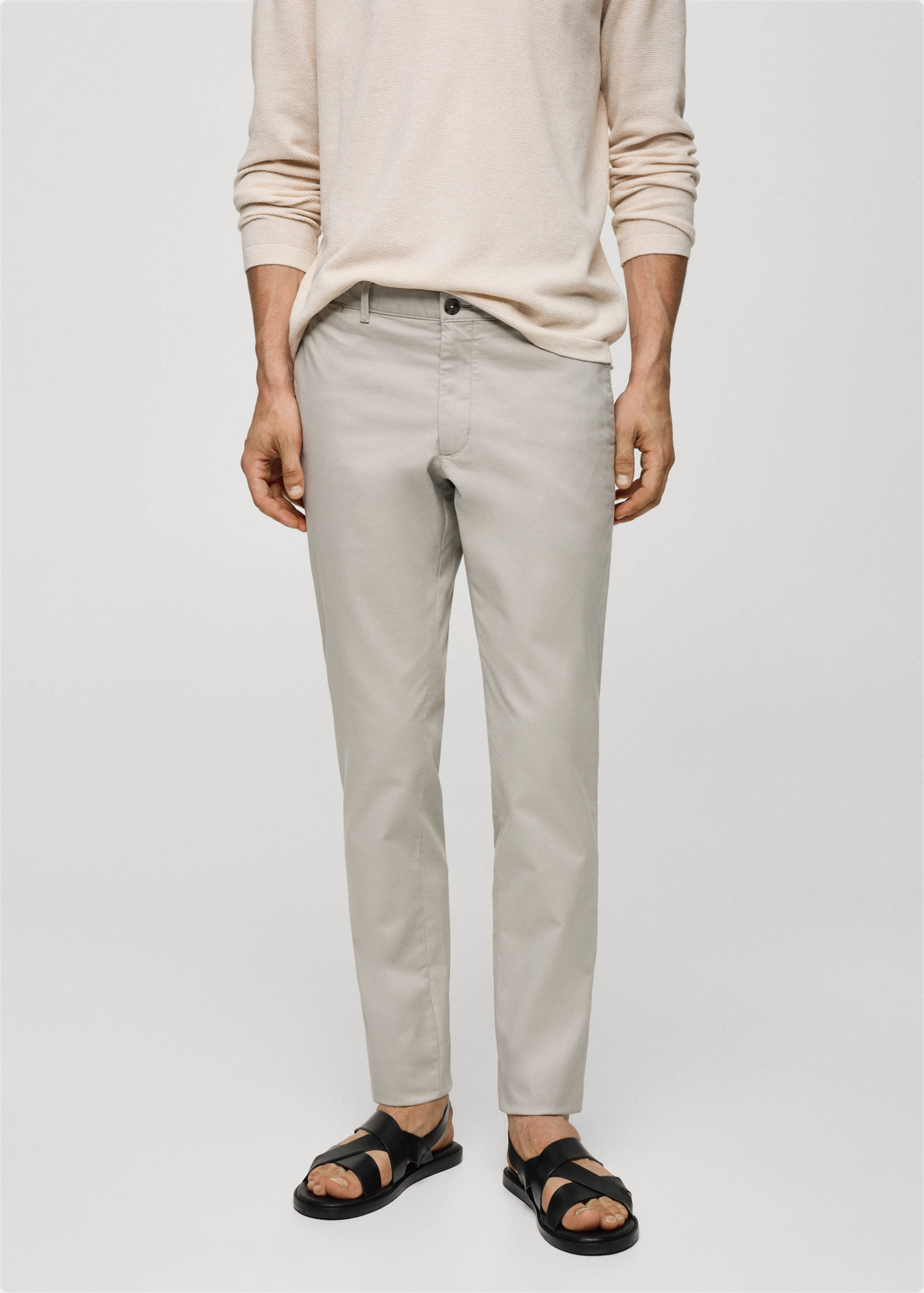 Slim fit serge chino trousers - Medium plane