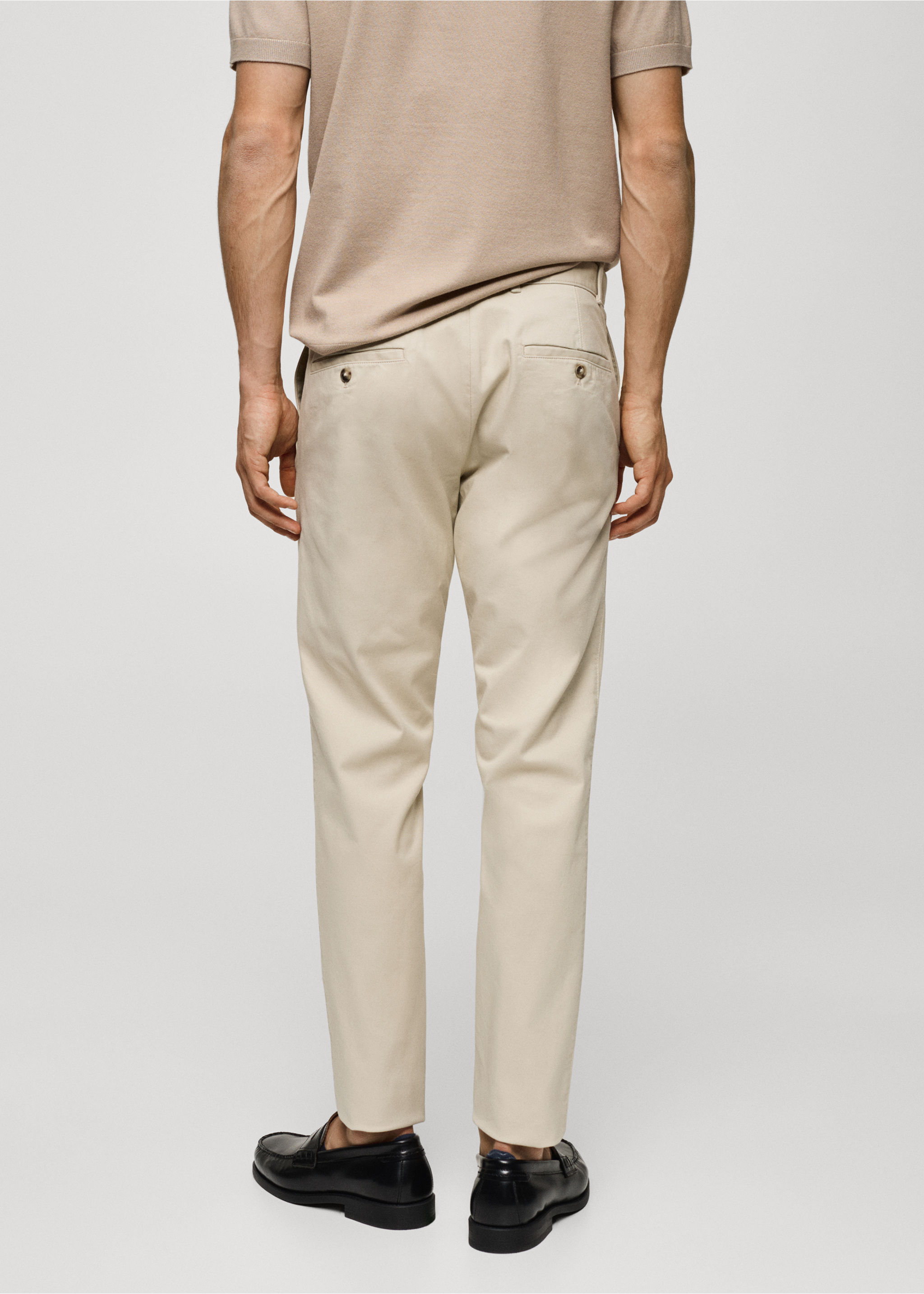 Slim fit serge chino trousers - Reverse of the article