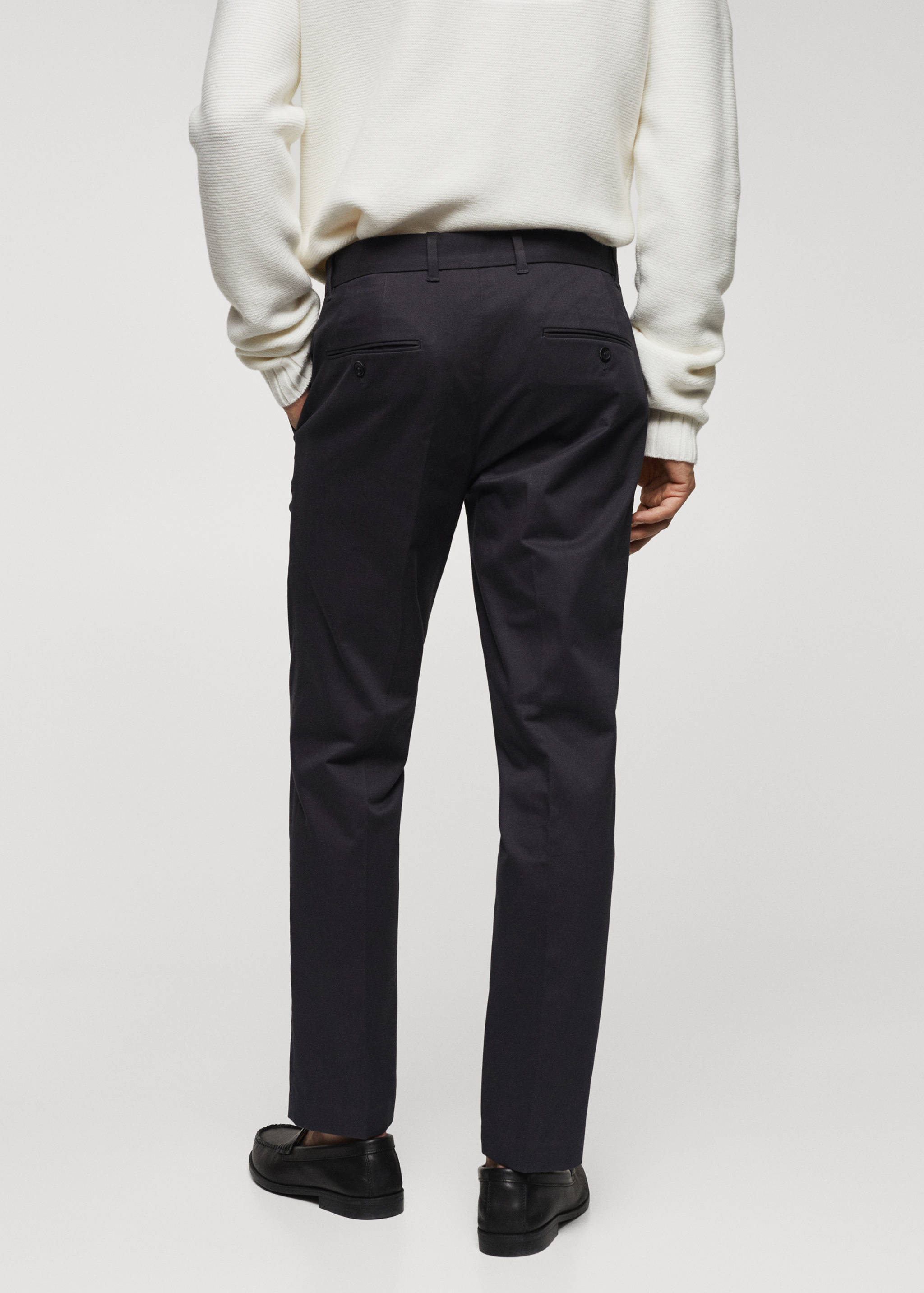 Pantalon coton slim-fit pinces - Verso de l’article