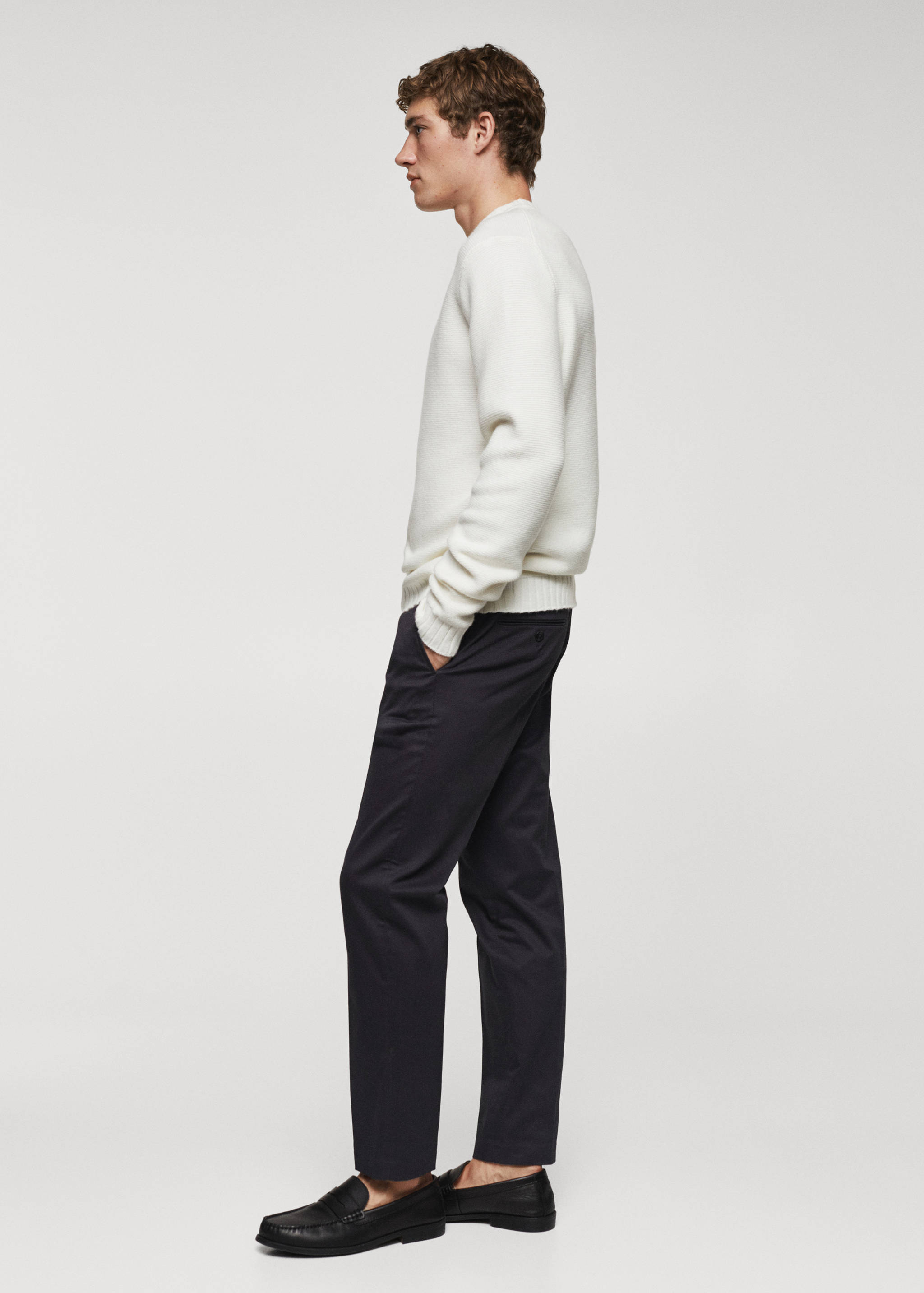 Pantalon coton slim-fit pinces - Détail de l'article 2