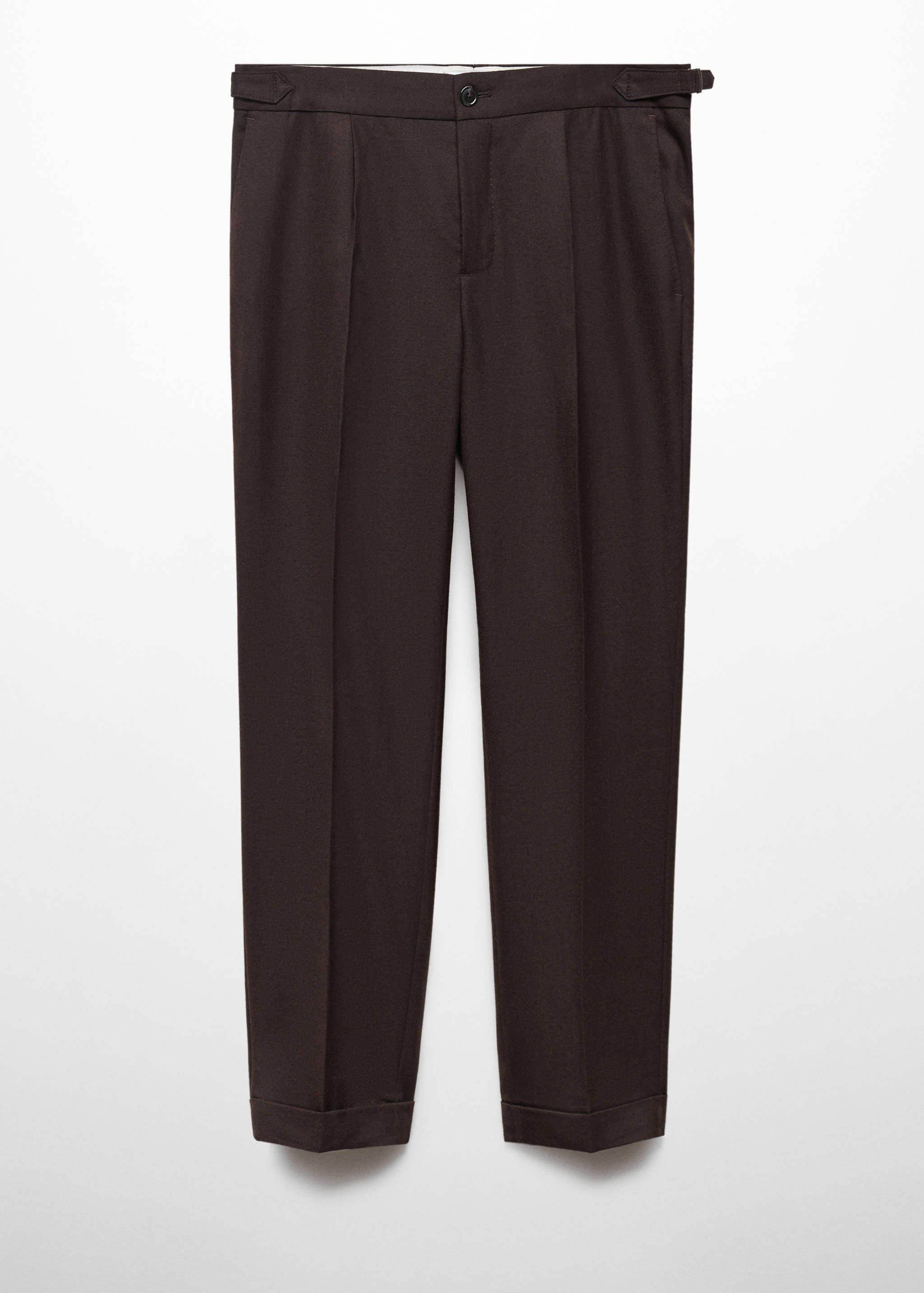 Woll-Bundfaltenhose mit Gürtelschlaufen - Artikel ohne Model