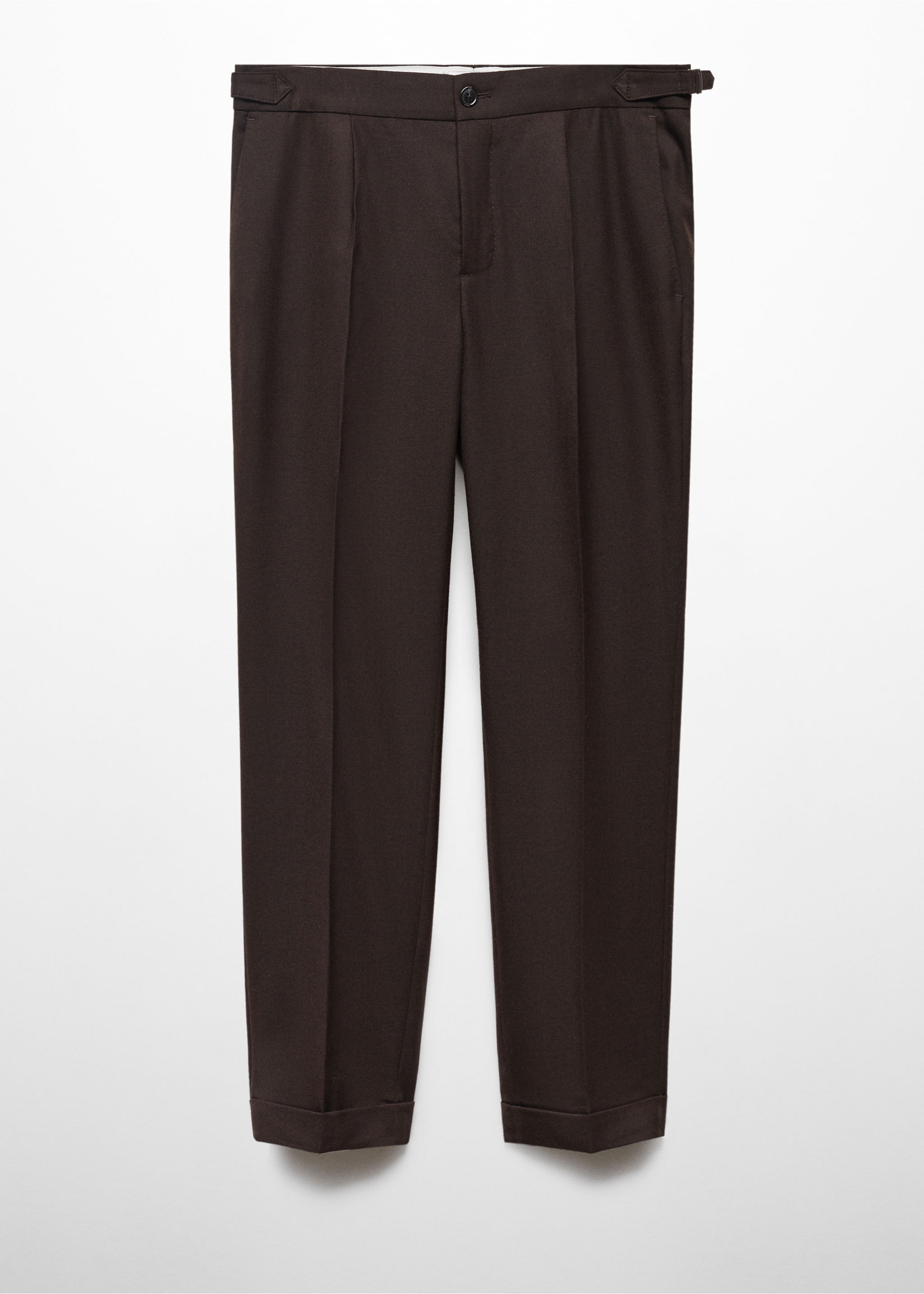 Wool trousers with pleats and loops - Article without model