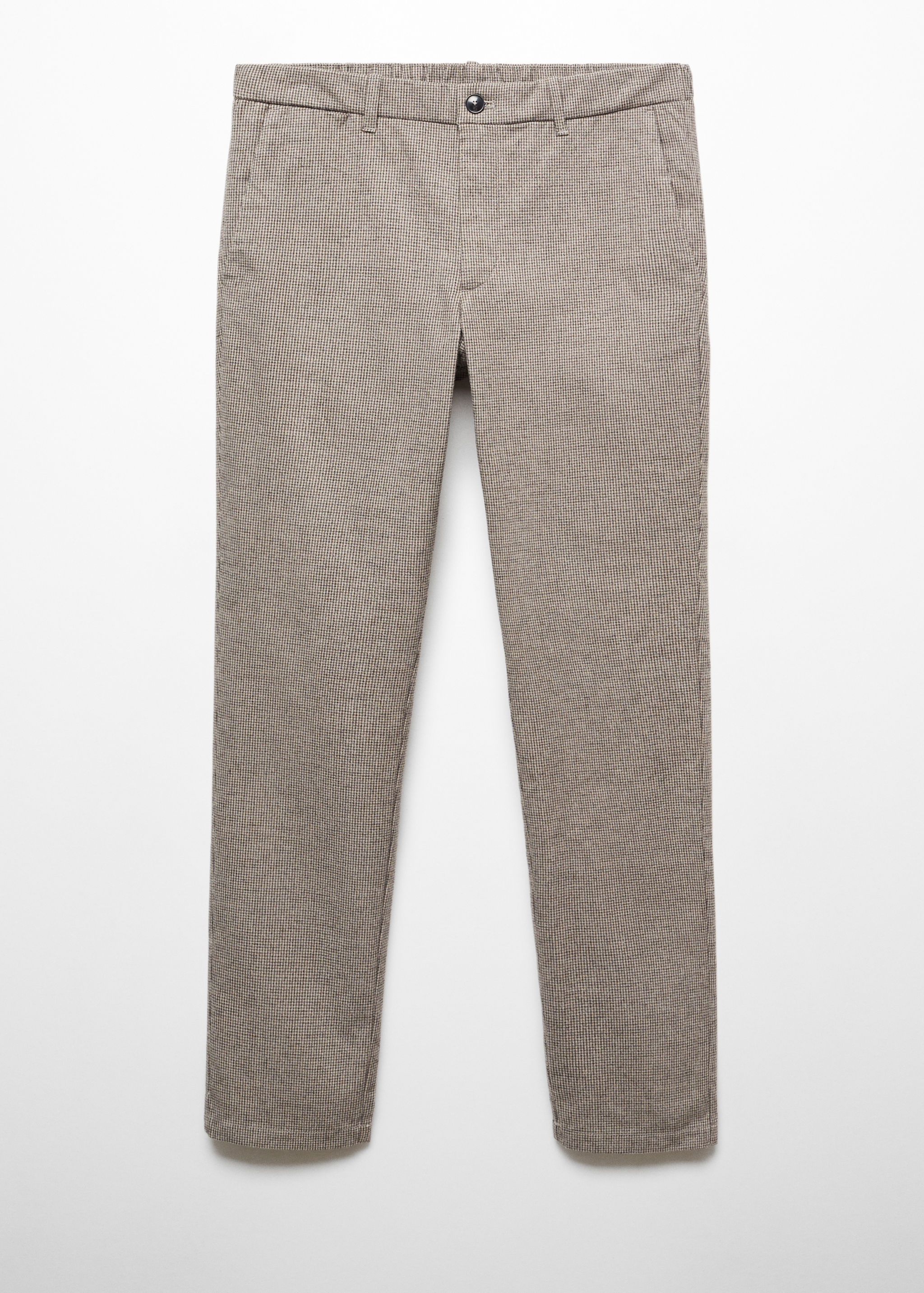 Pantalons slim fit cotó micro pota de gall - Article sense model