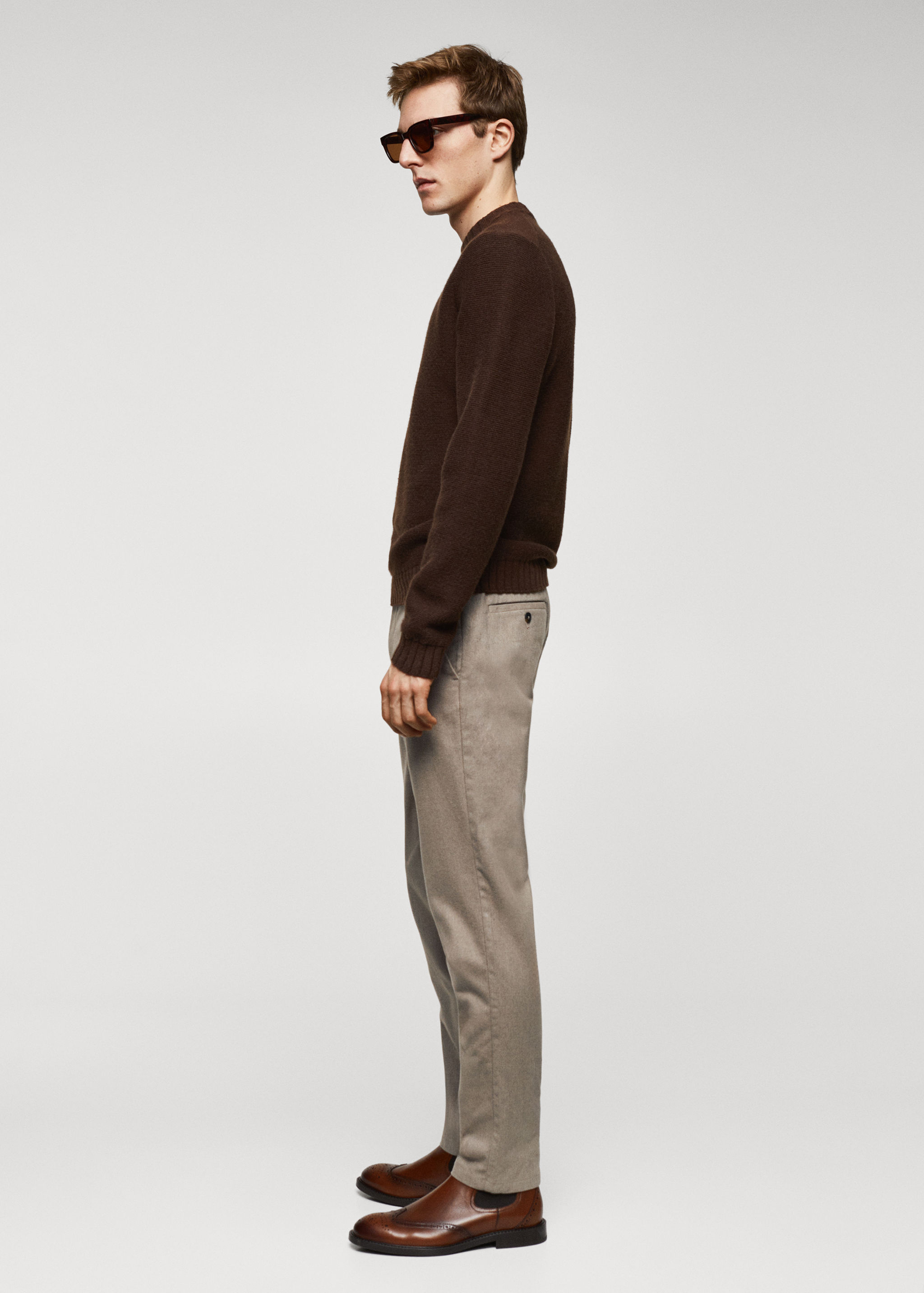 Pantalons slim fit cotó estructura - Detall de l'article 2