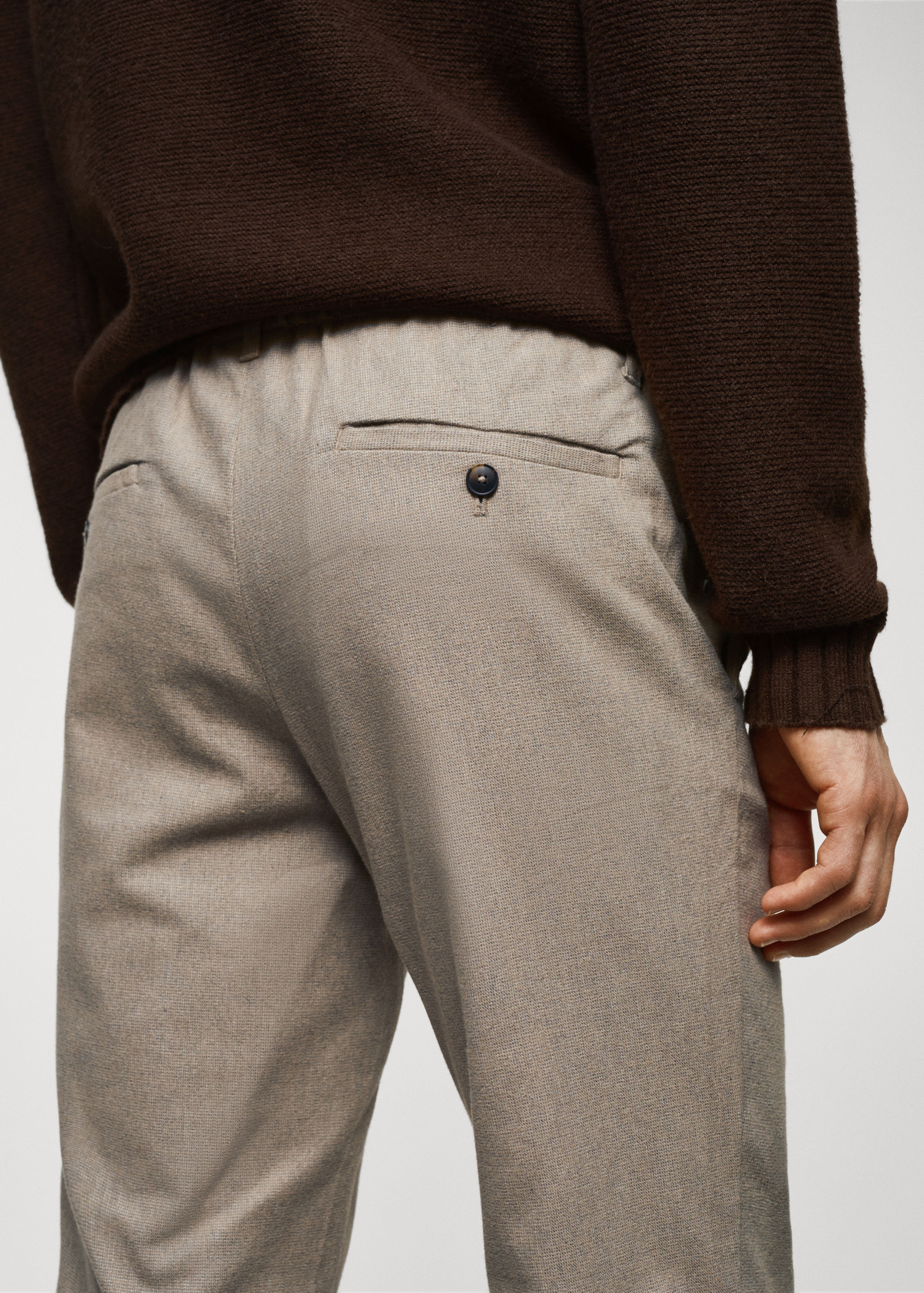 Pantalons slim fit cotó estructura - Detall de l'article 4