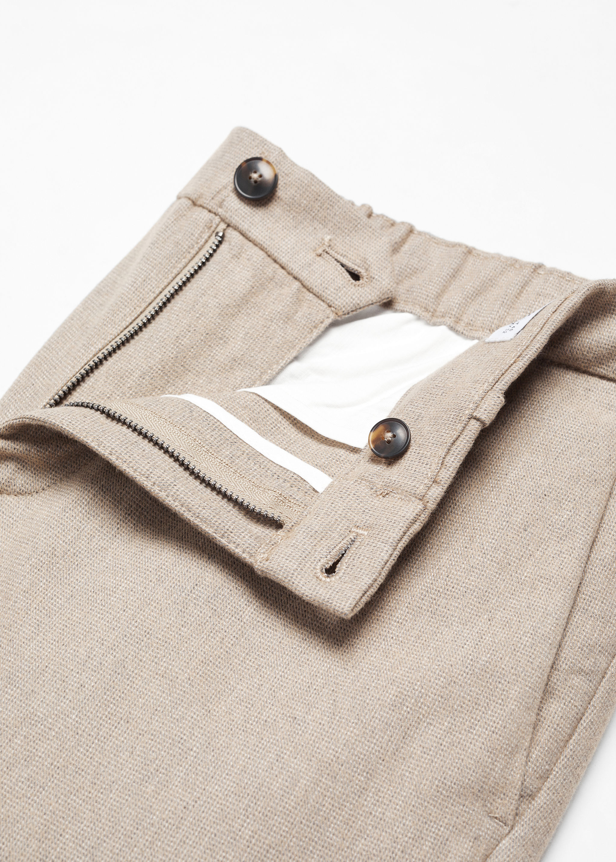 Pantalons slim fit cotó estructura - Detall de l'article 8
