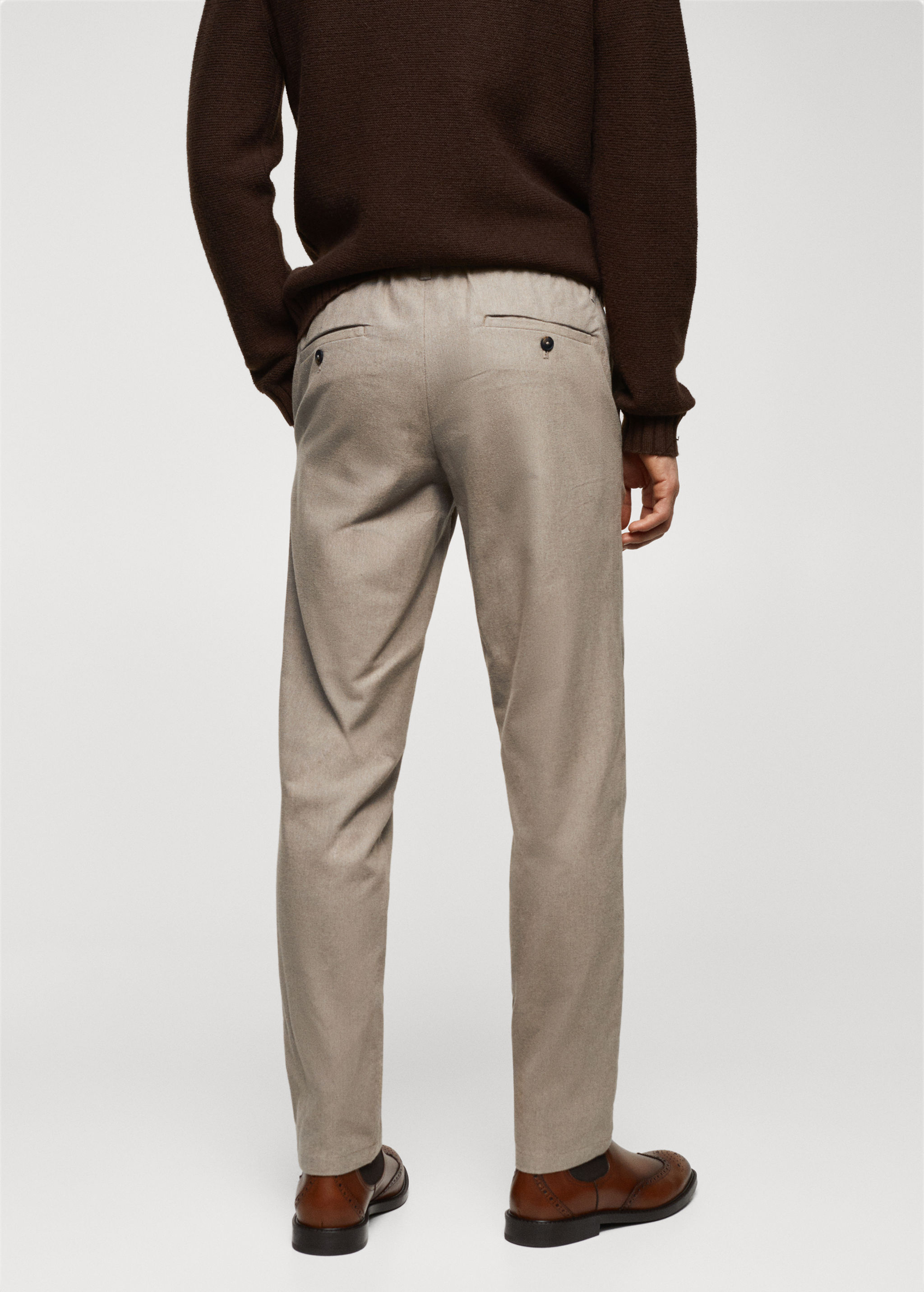 Pantalons slim fit cotó estructura - Revers de l'article