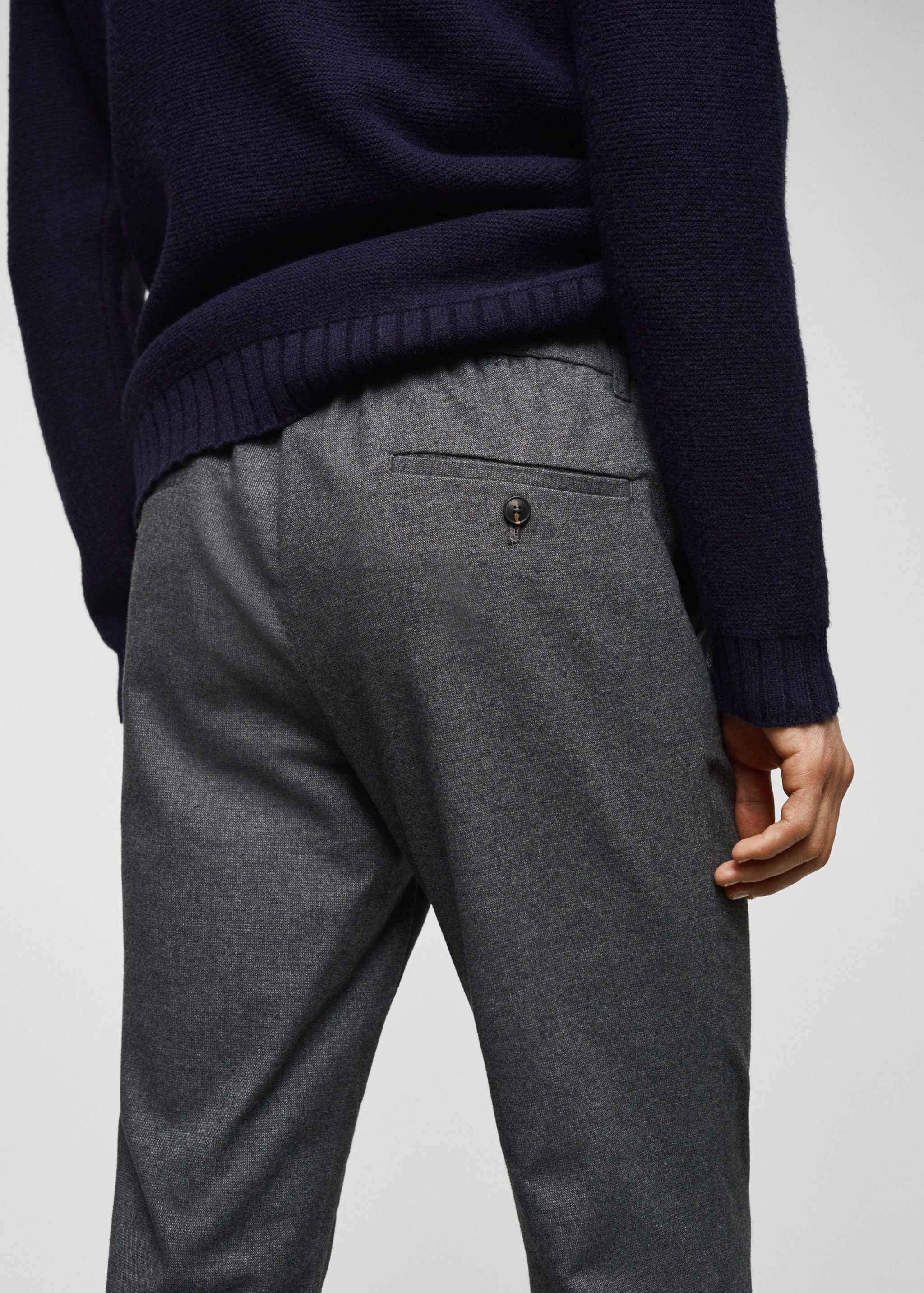 Pantalons slim fit cotó estructura - Detall de l'article 4