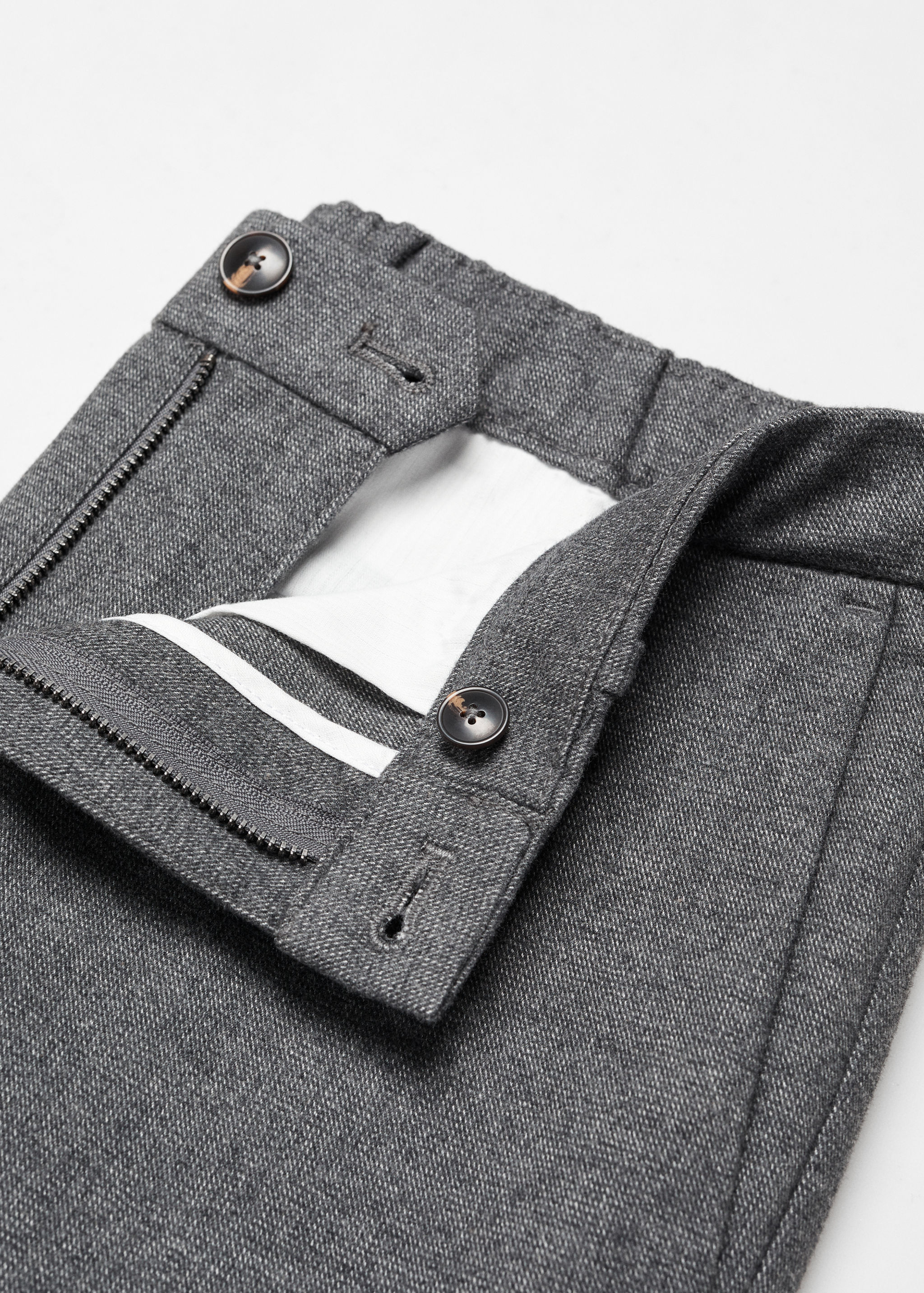 Pantalons slim fit cotó estructura - Detall de l'article 8