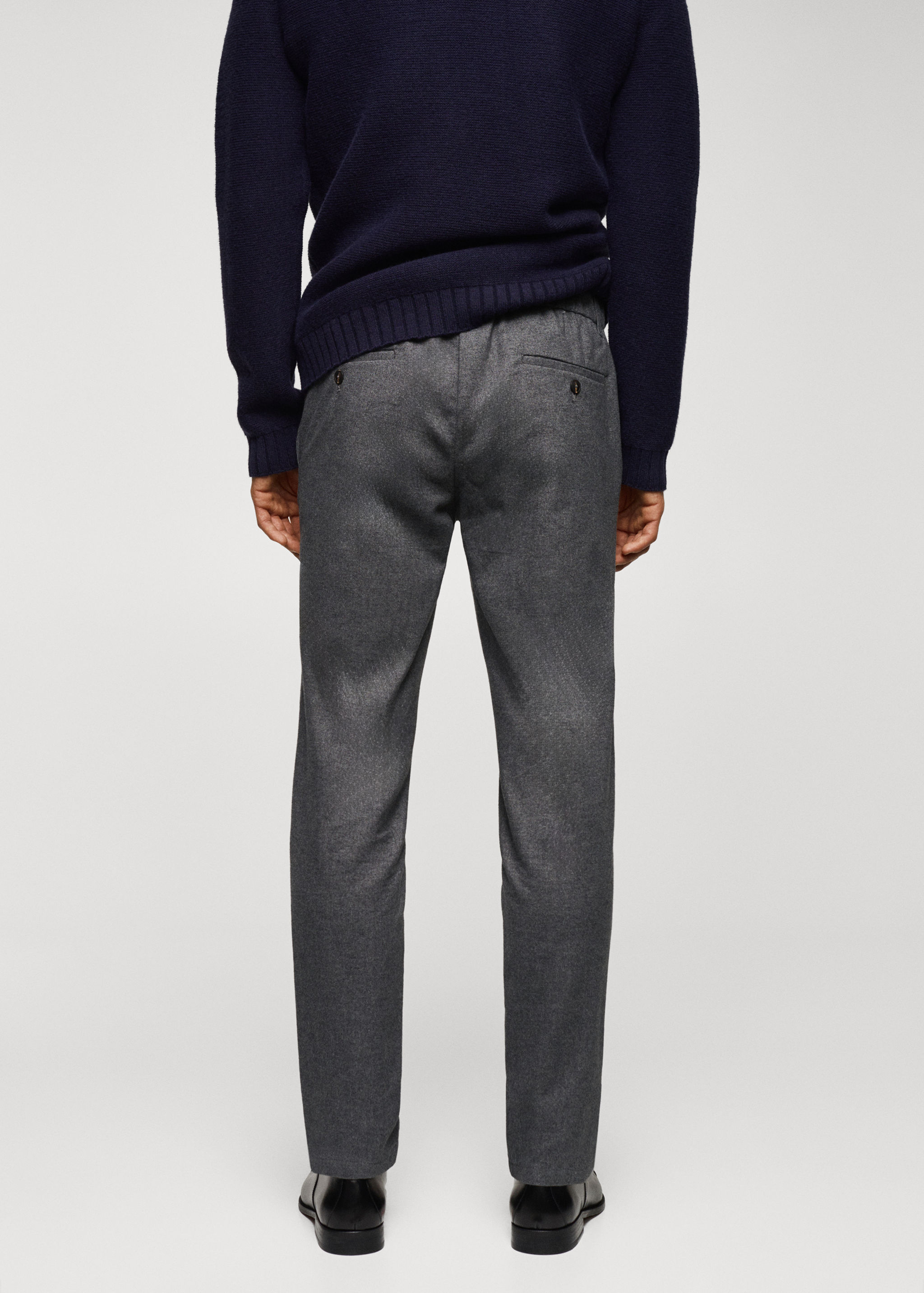 Pantalons slim fit cotó estructura - Revers de l'article