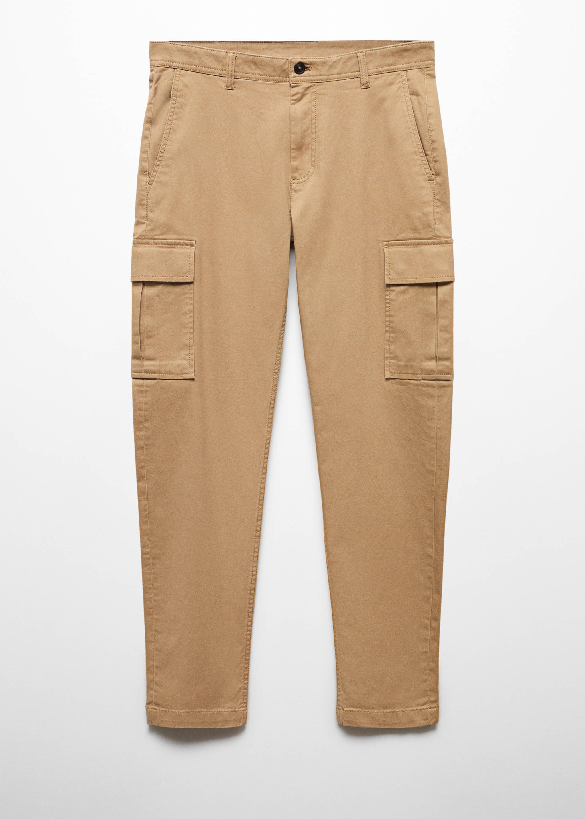 Slim-fit cotton cargo trousers - Article without model