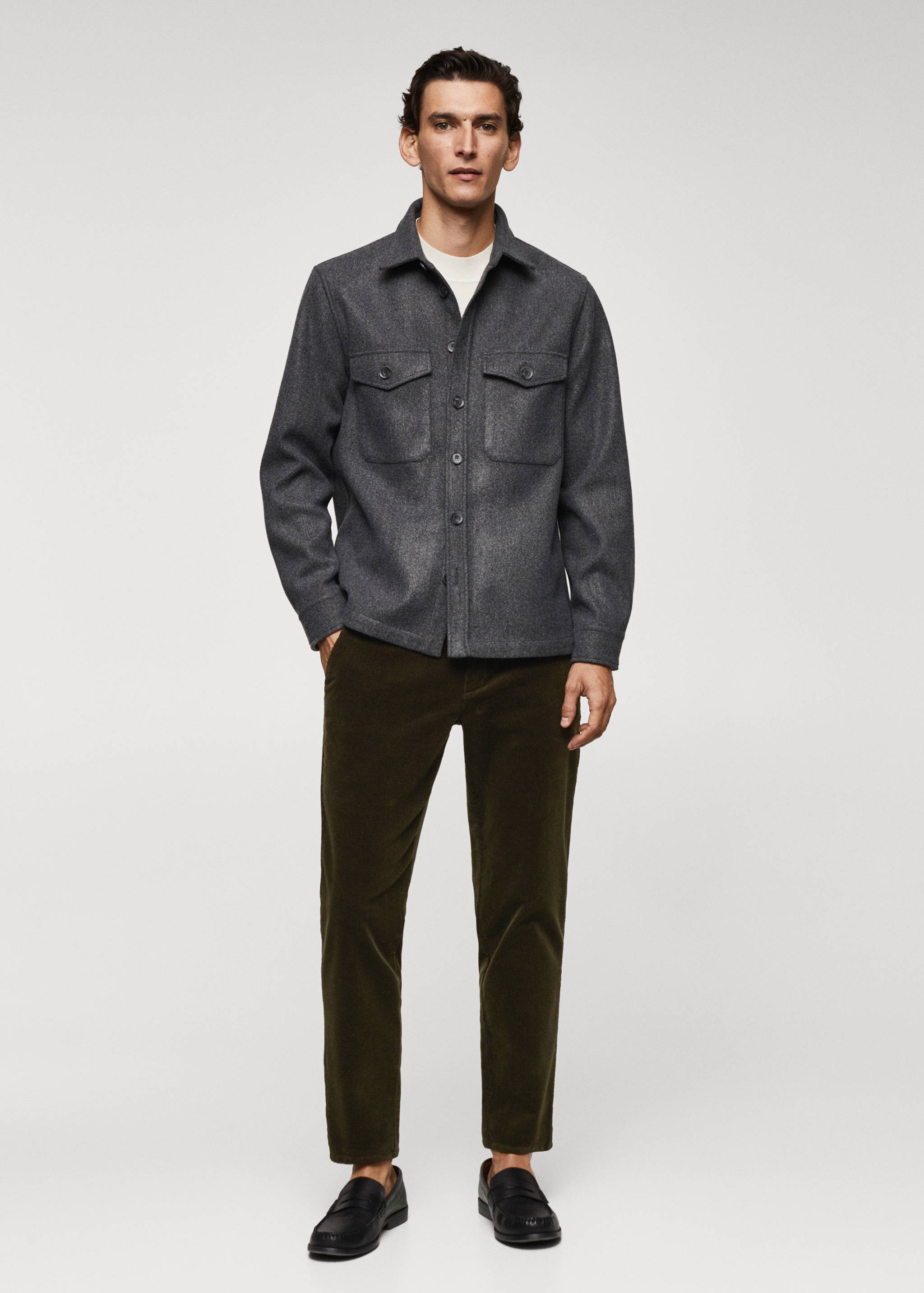 Pantalons pana slim fit cordill - Pla general