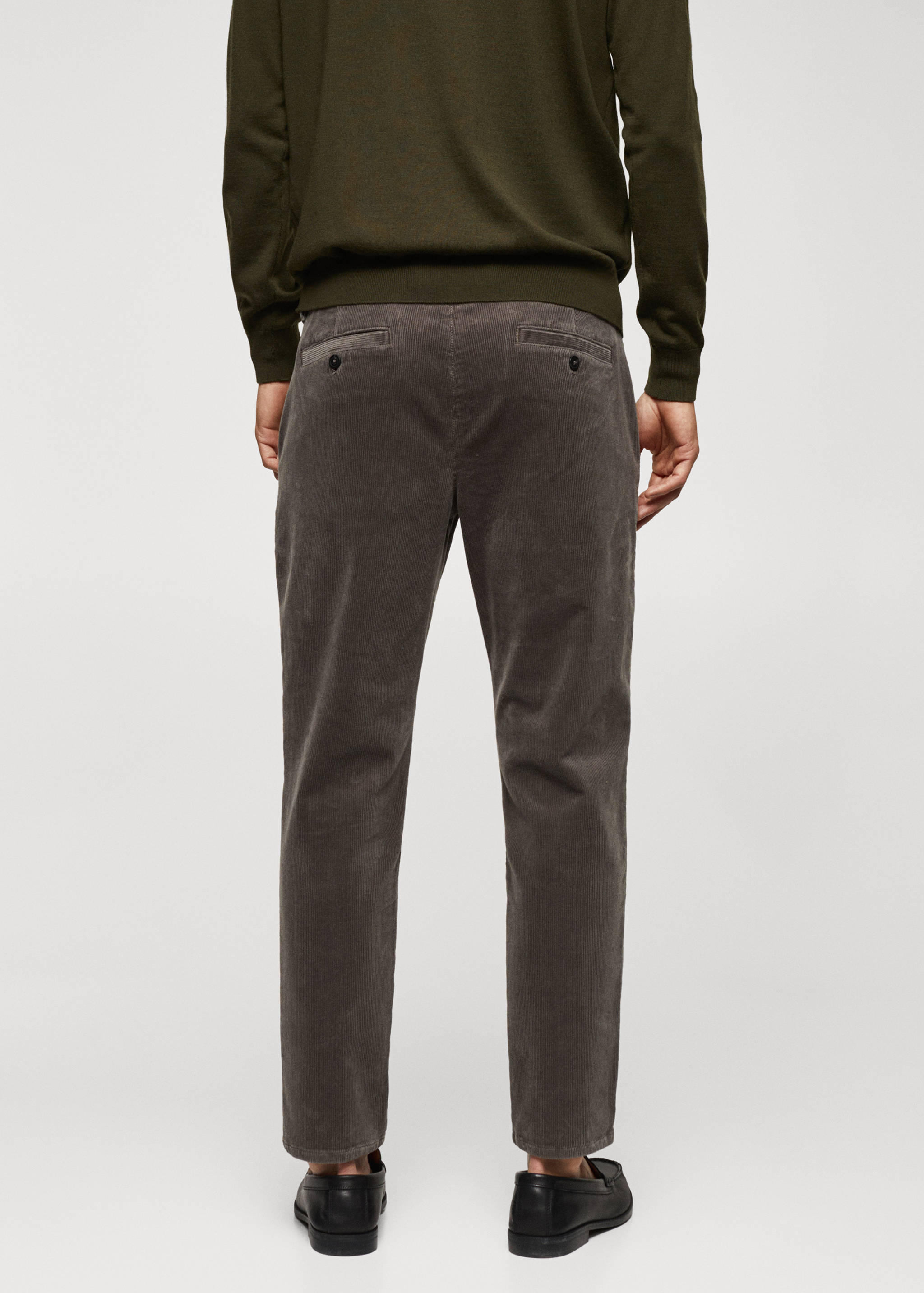 Micro-corduroy slim-fit pants - Reverse of the article