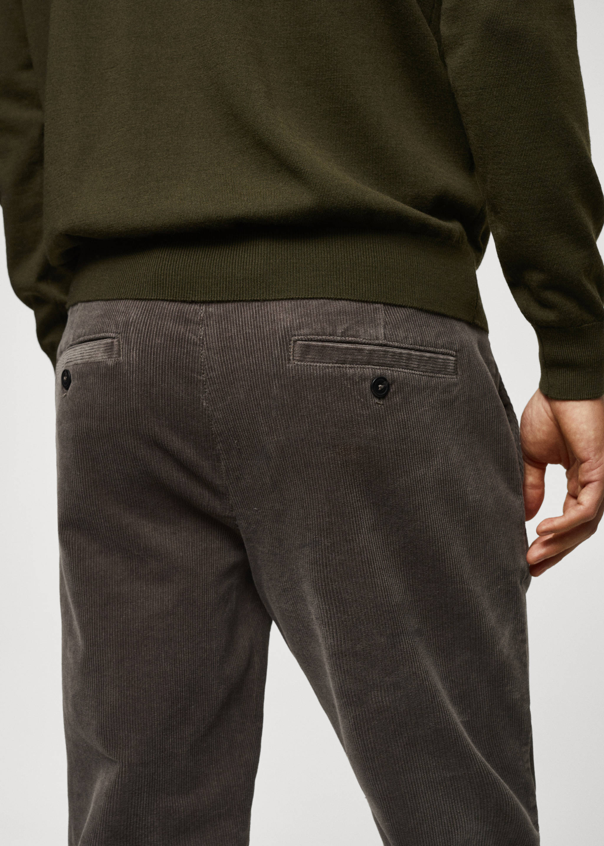 Micro-corduroy slim-fit pants - Details of the article 2