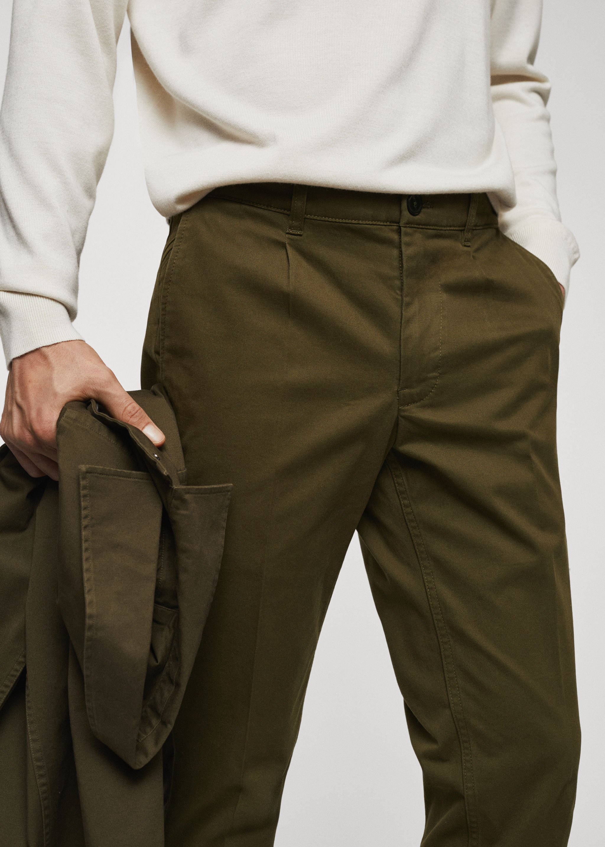 Pantalons xinesos slim fit pinces - Detall de l'article 1