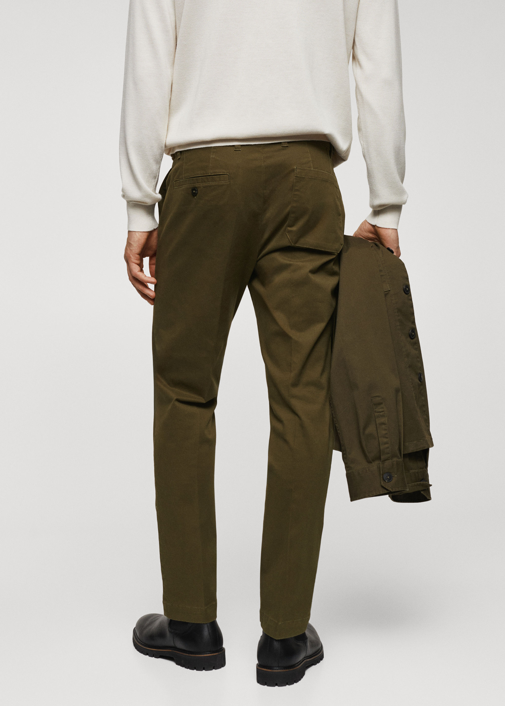 Pantalons xinesos slim fit pinces - Revers de l'article