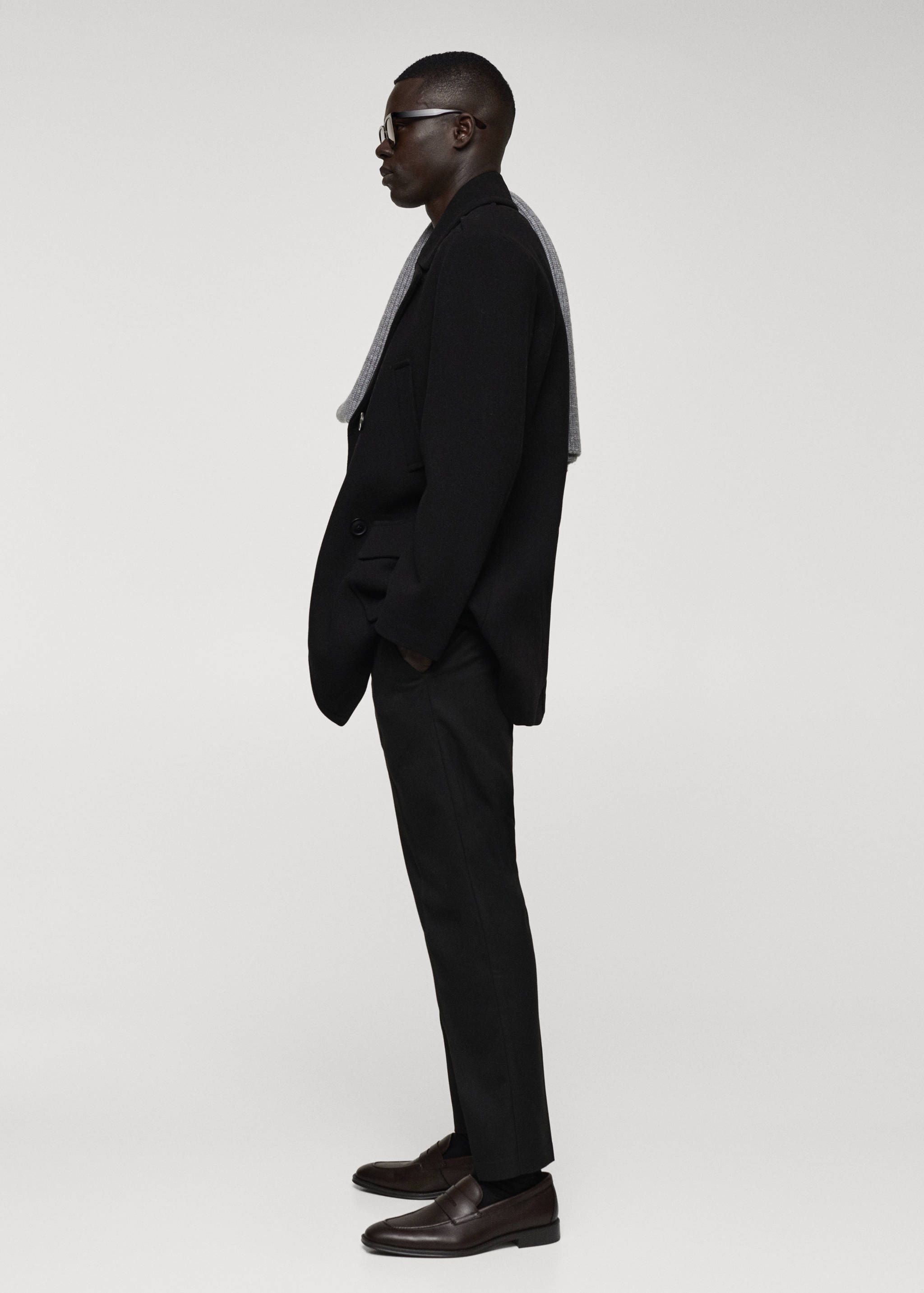 Pantalons cotó slim fit pinces - Detall de l'article 2