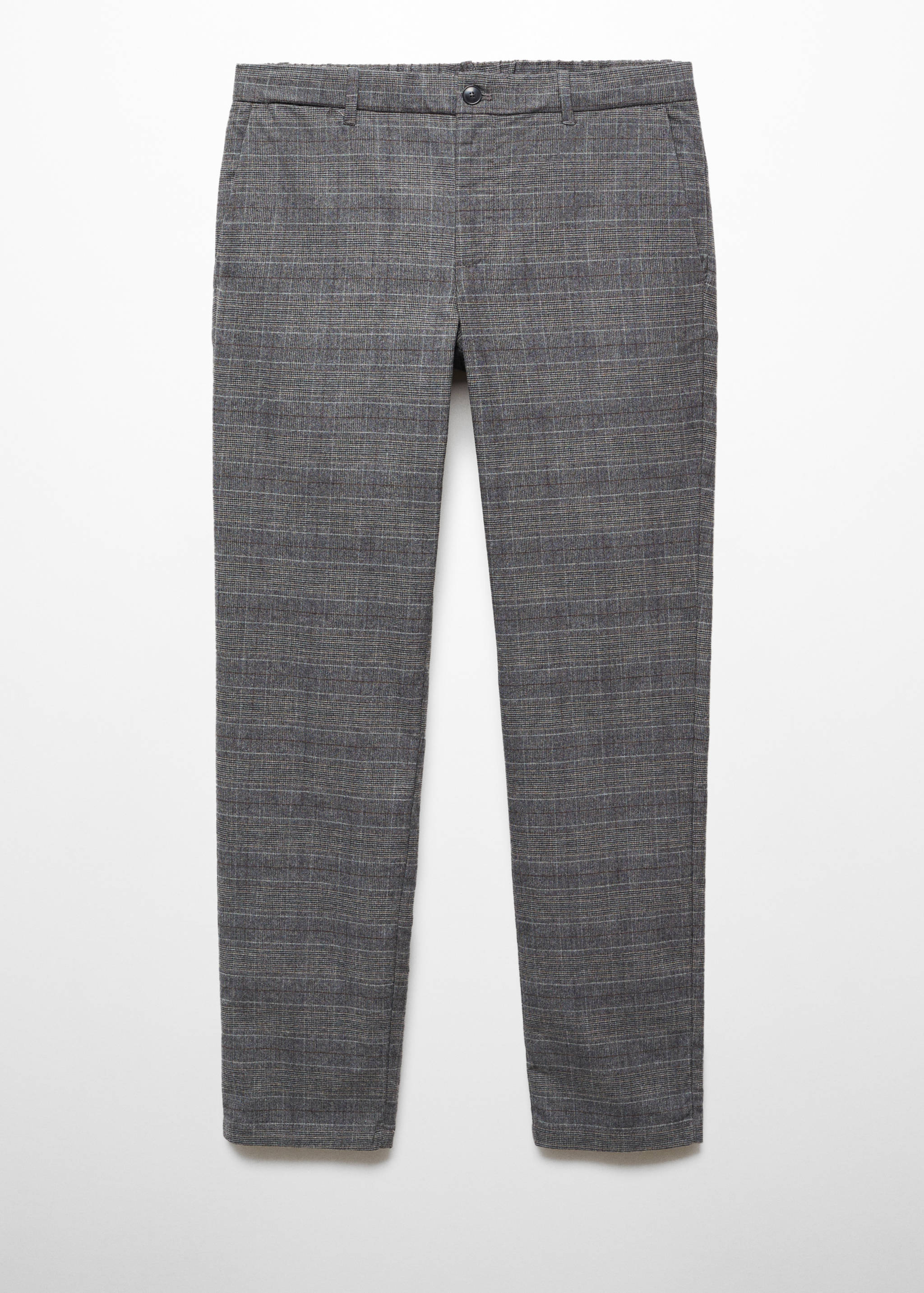 Pantalon slim-fit coton carreaux - Article sans modèle