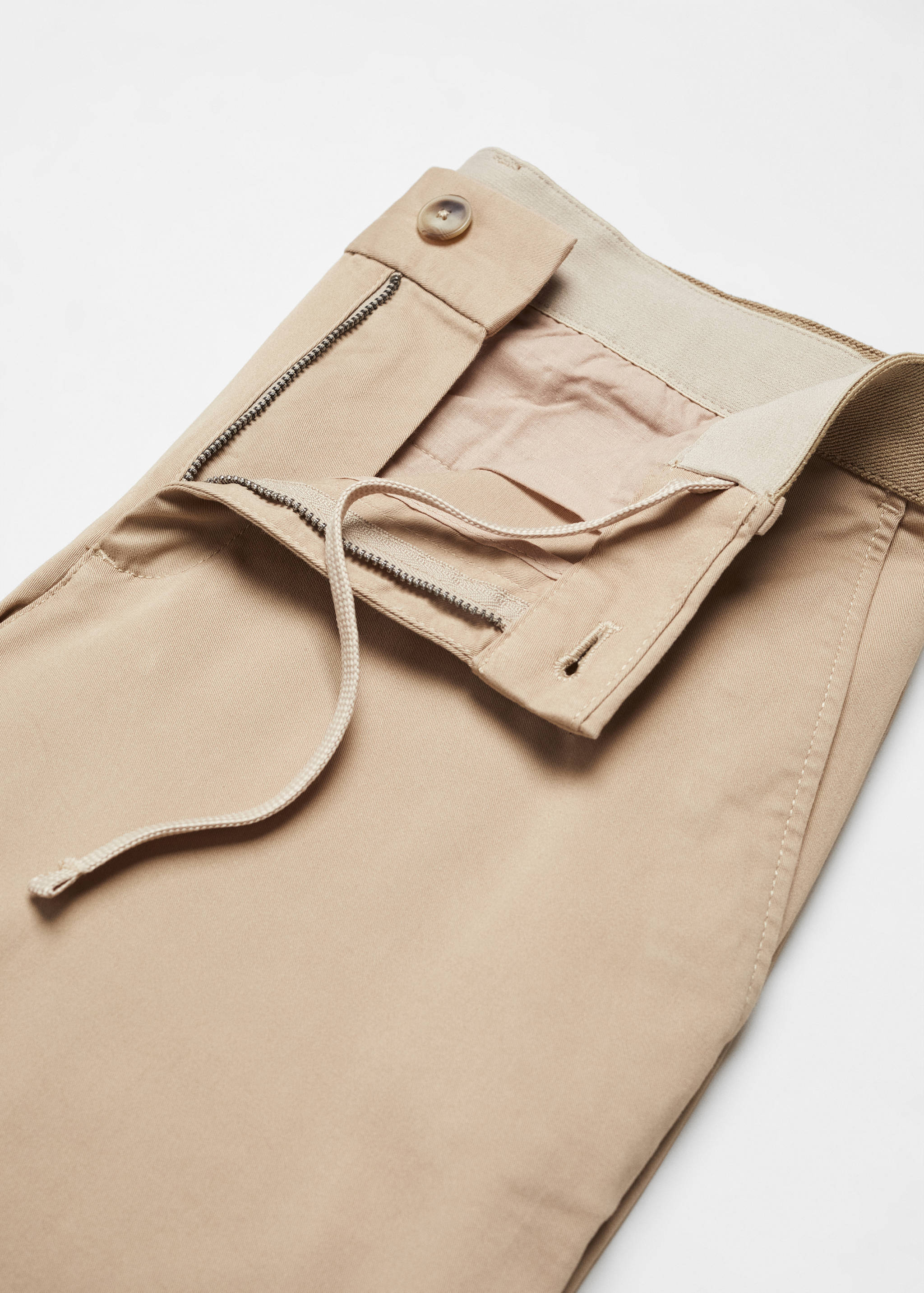 Cotton tapered crop trousers - Details of the article 8