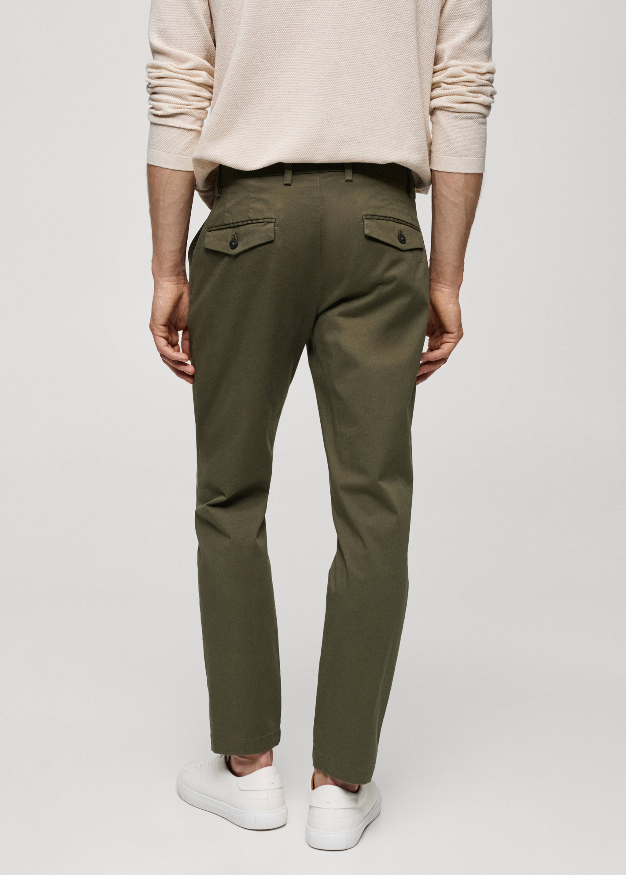 Cotton tapered crop trousers - Reverse of the article