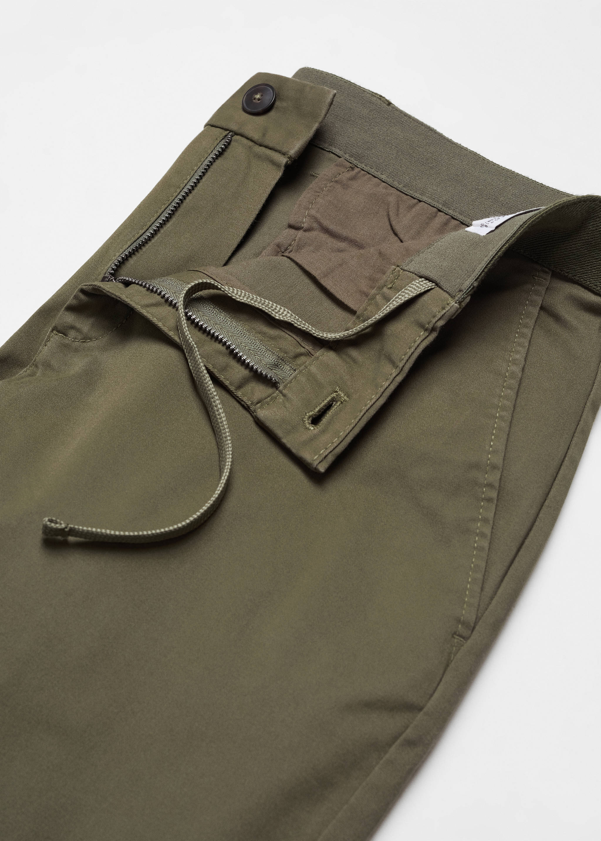 Cotton tapered crop trousers - Details of the article 8