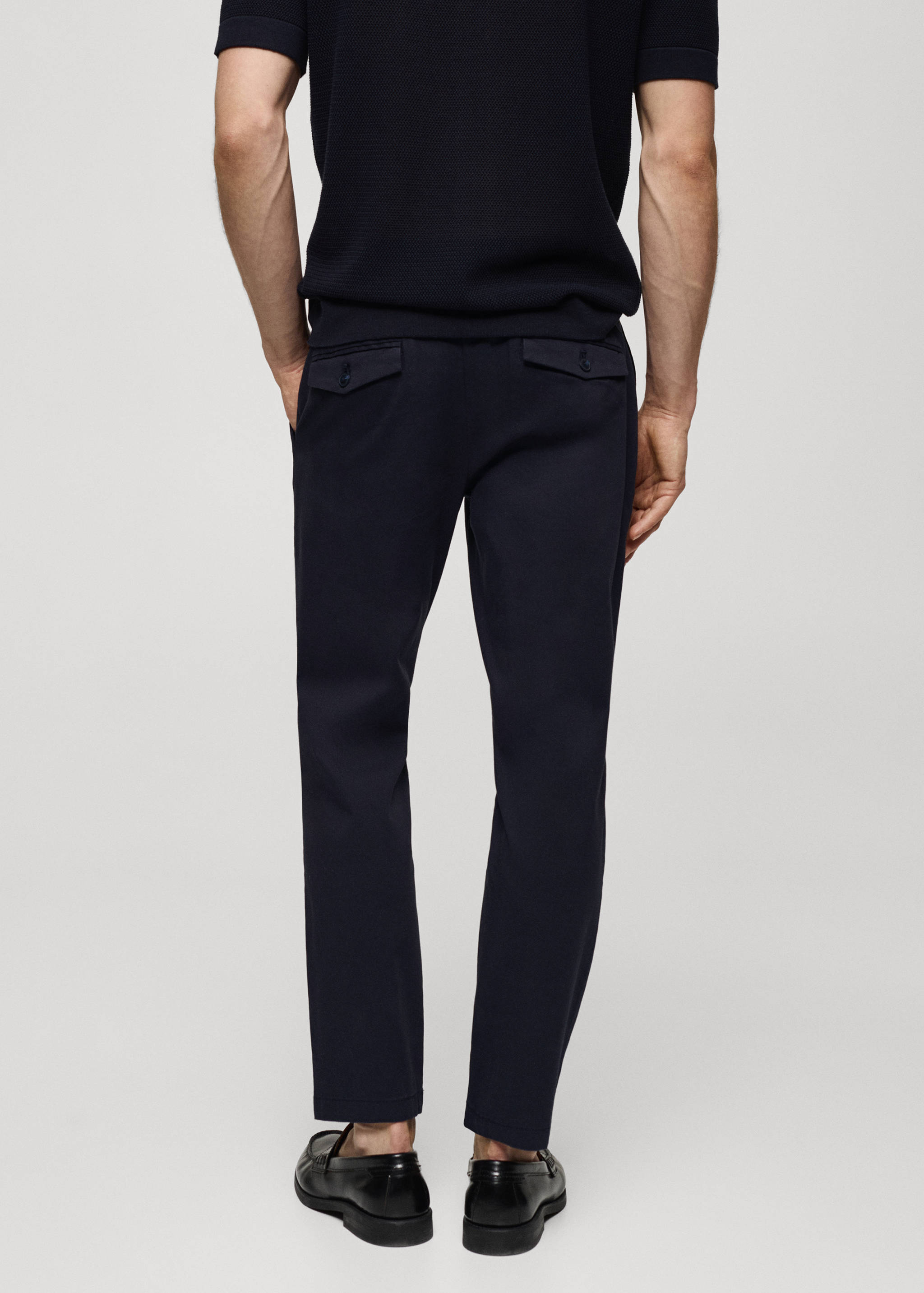 Cotton tapered crop trousers - Reverse of the article