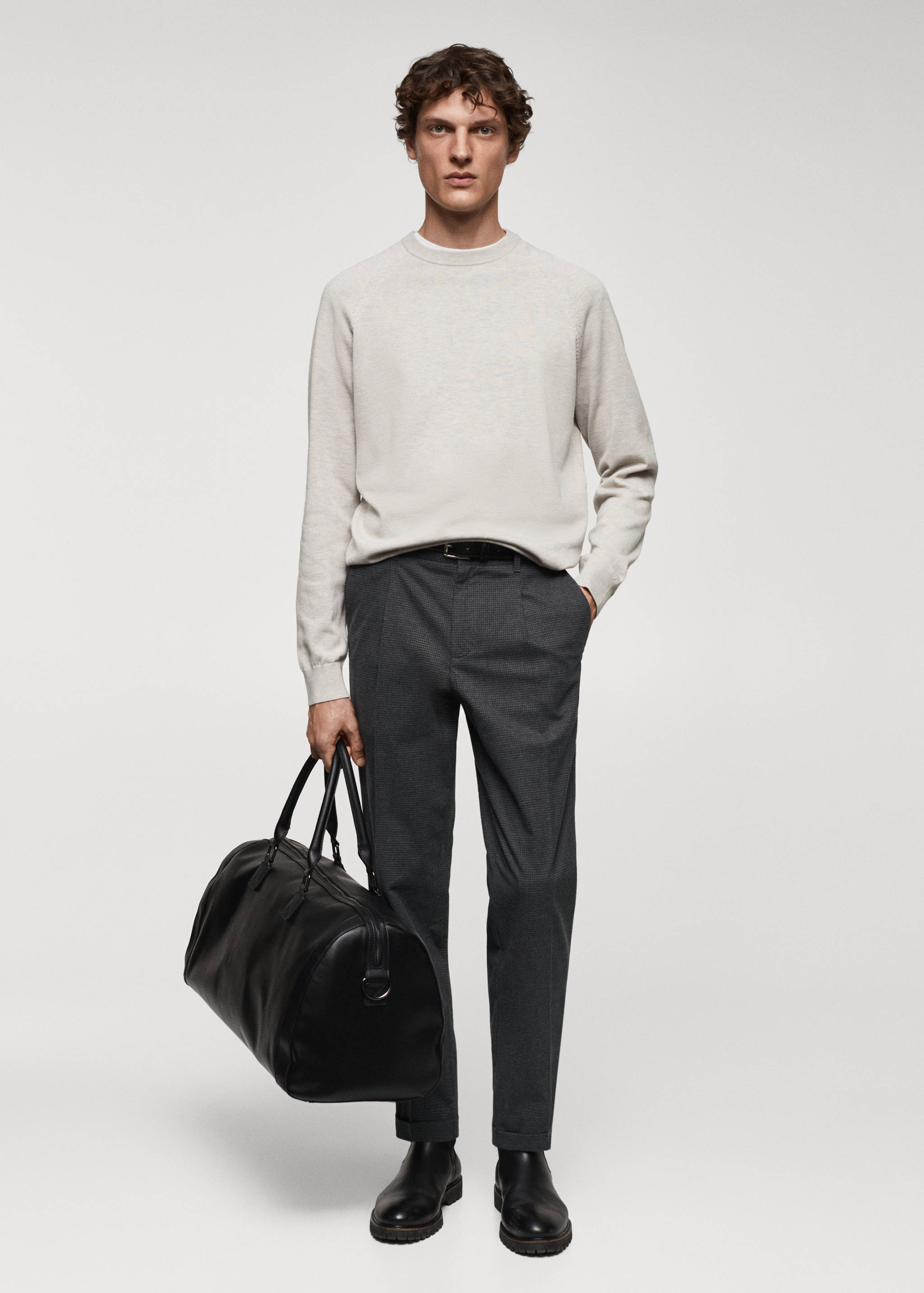 Slim Fit-Baumwollhose - Allgemeine Ansicht