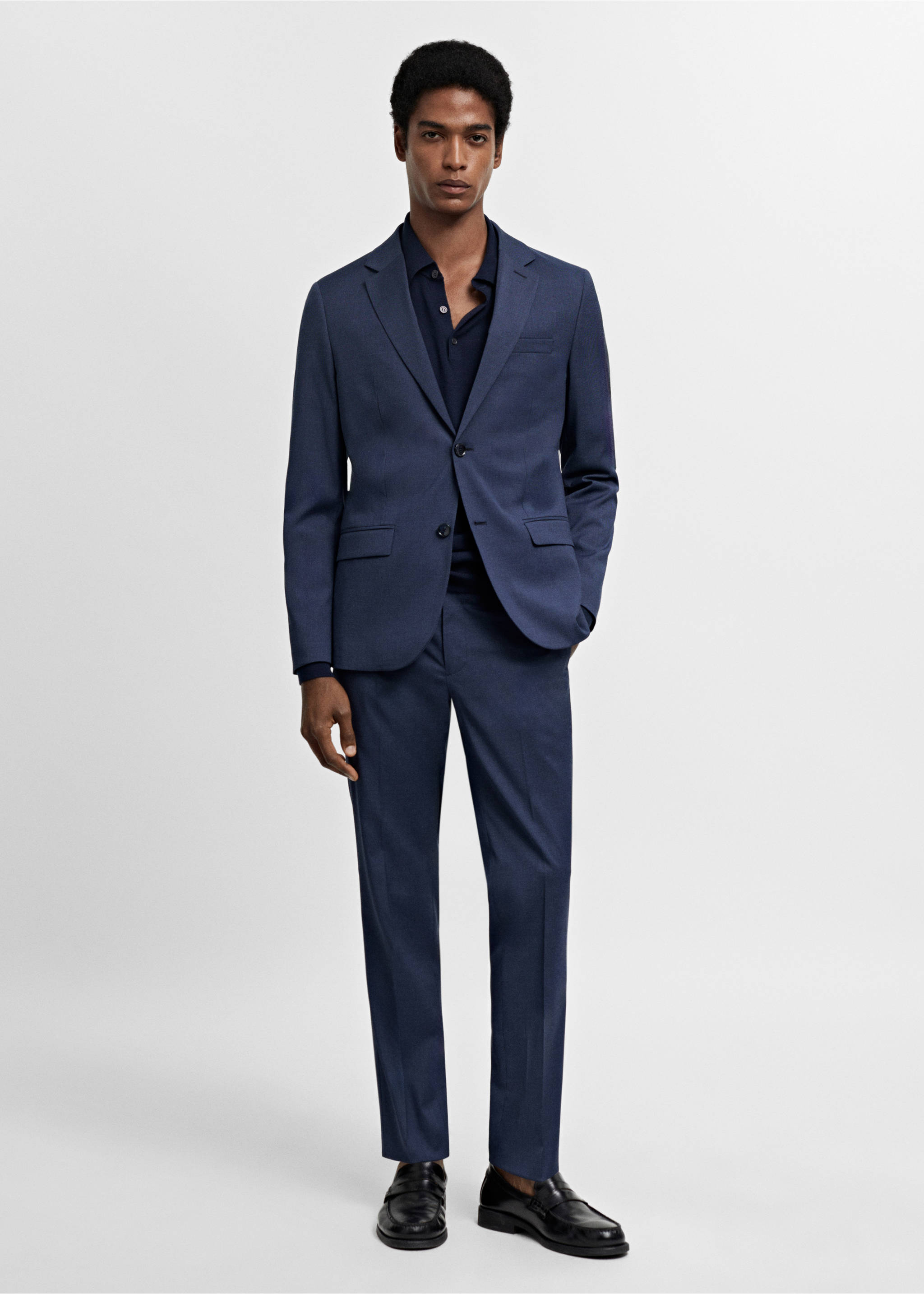 Pantaloni de costum super slim fit cu imprimeu