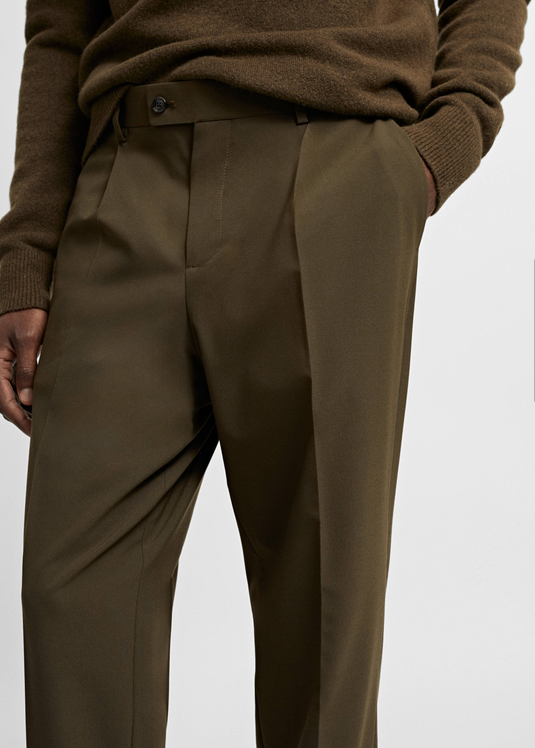 Slim-fit suit trousers - Details of the article 1
