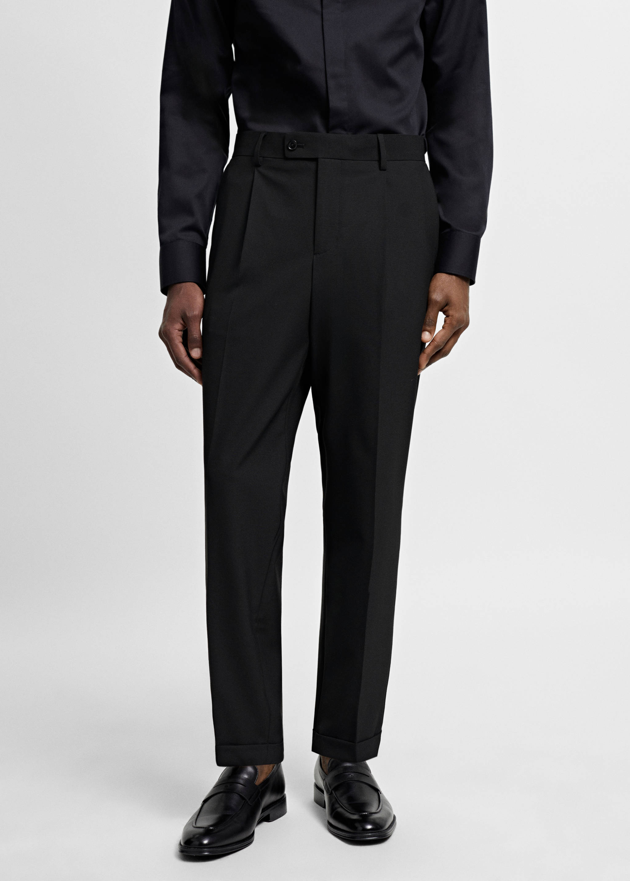 Slim-fit suit trousers - Medium plane